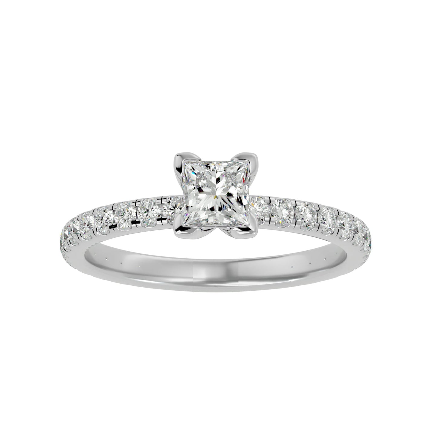 Luminous diamond engagement ring