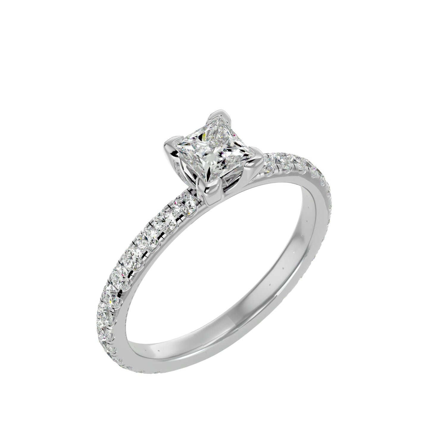 Luminous diamond engagement ring