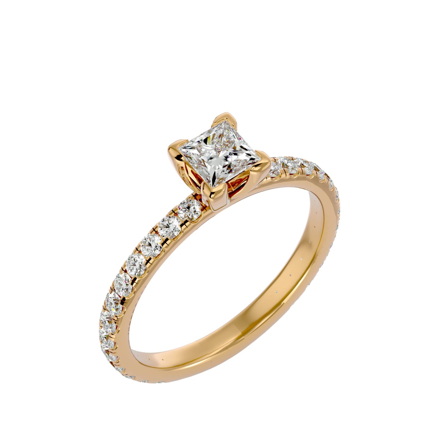 Luminous diamond engagement ring
