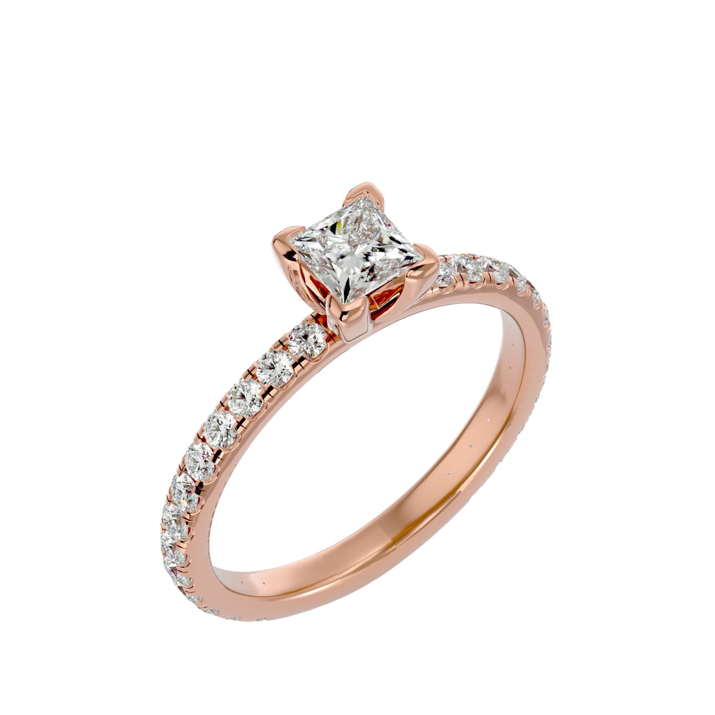 Luminous diamond engagement ring