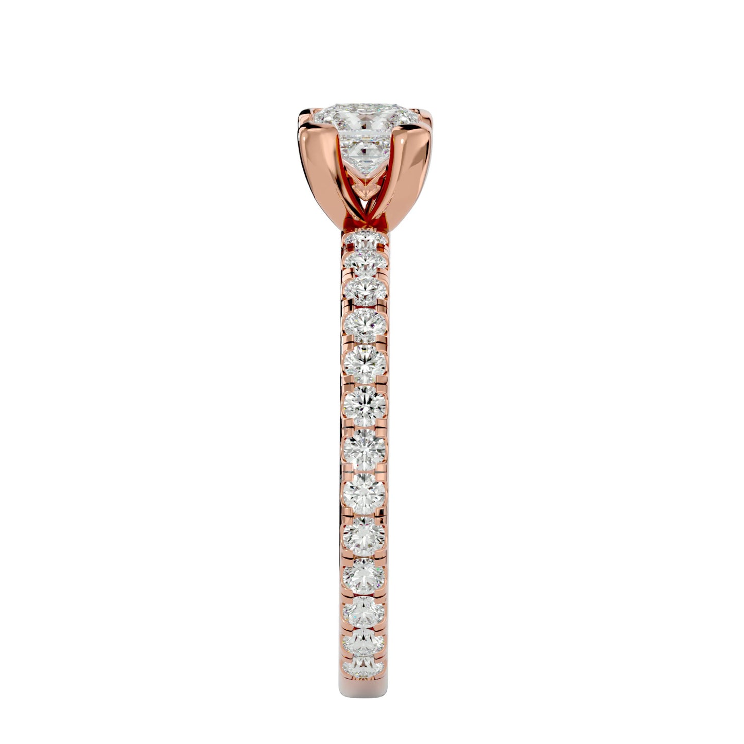 Luminous diamond engagement ring
