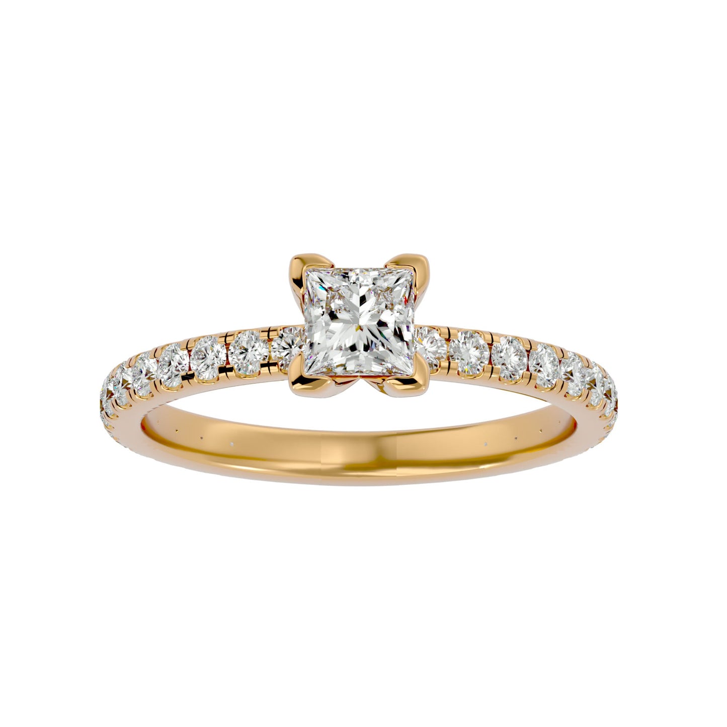 Luminous diamond engagement ring