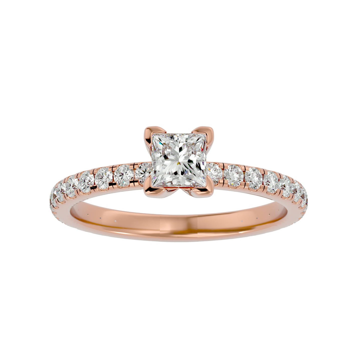 Luminous diamond engagement ring