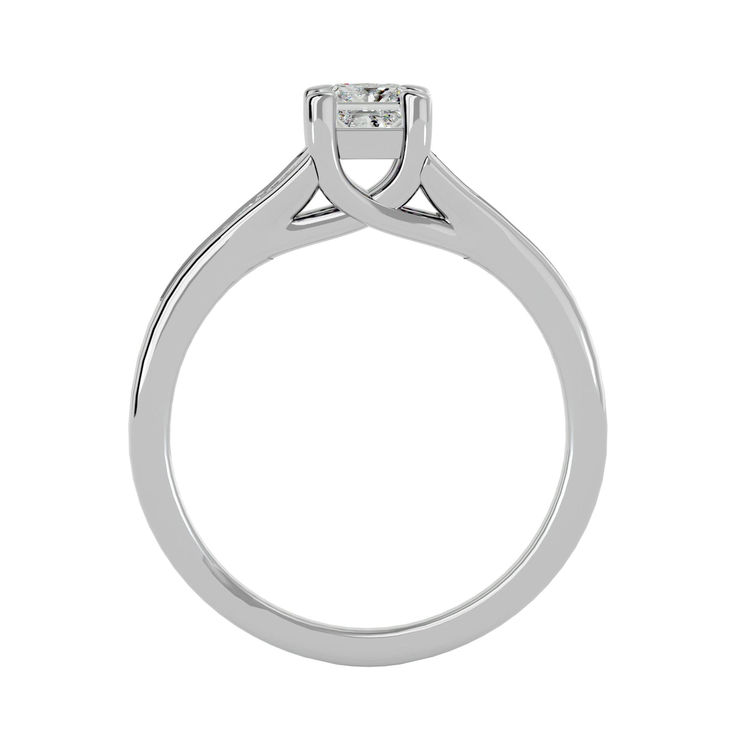 Serenity channel setting diamond engagement ring