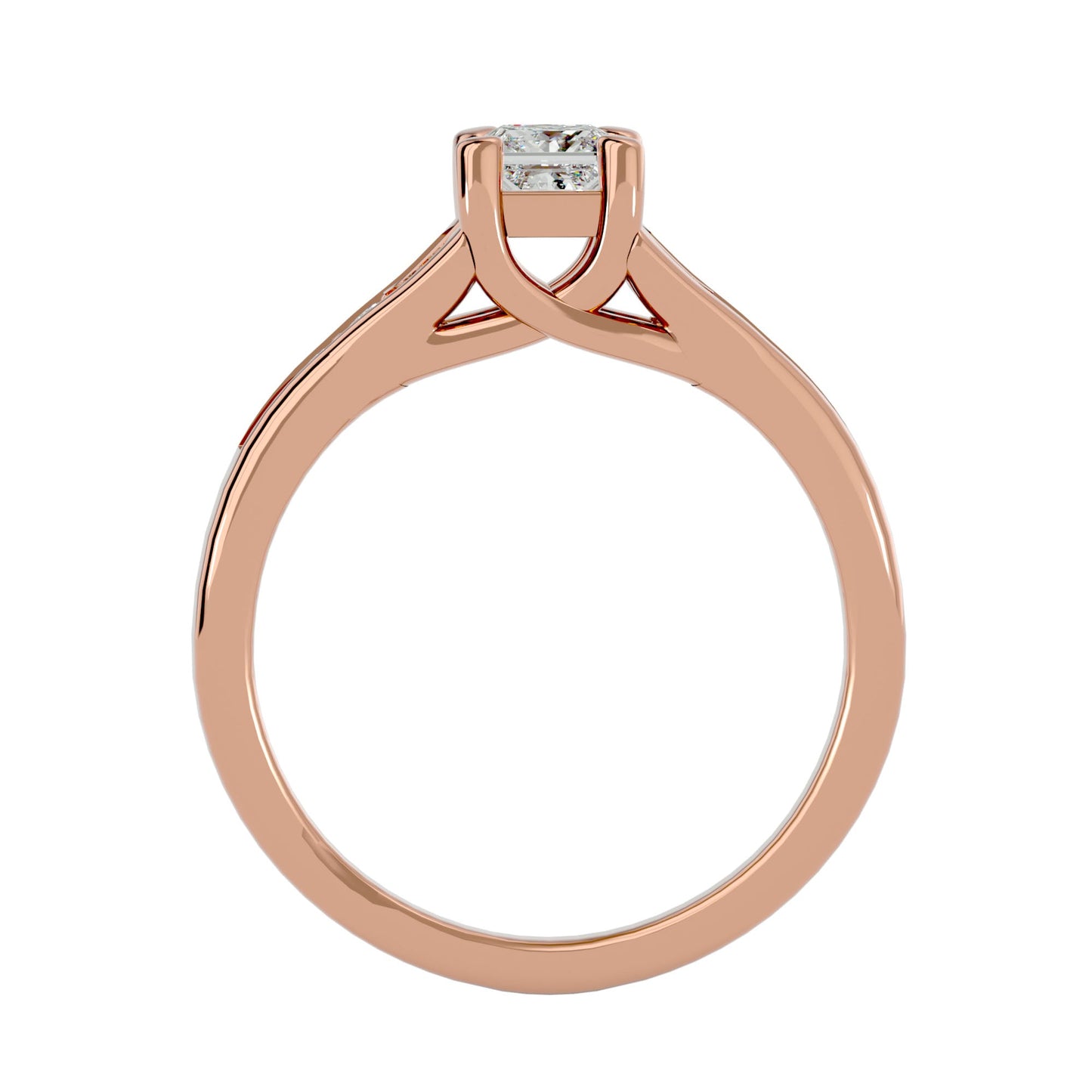 Serenity channel setting diamond engagement ring
