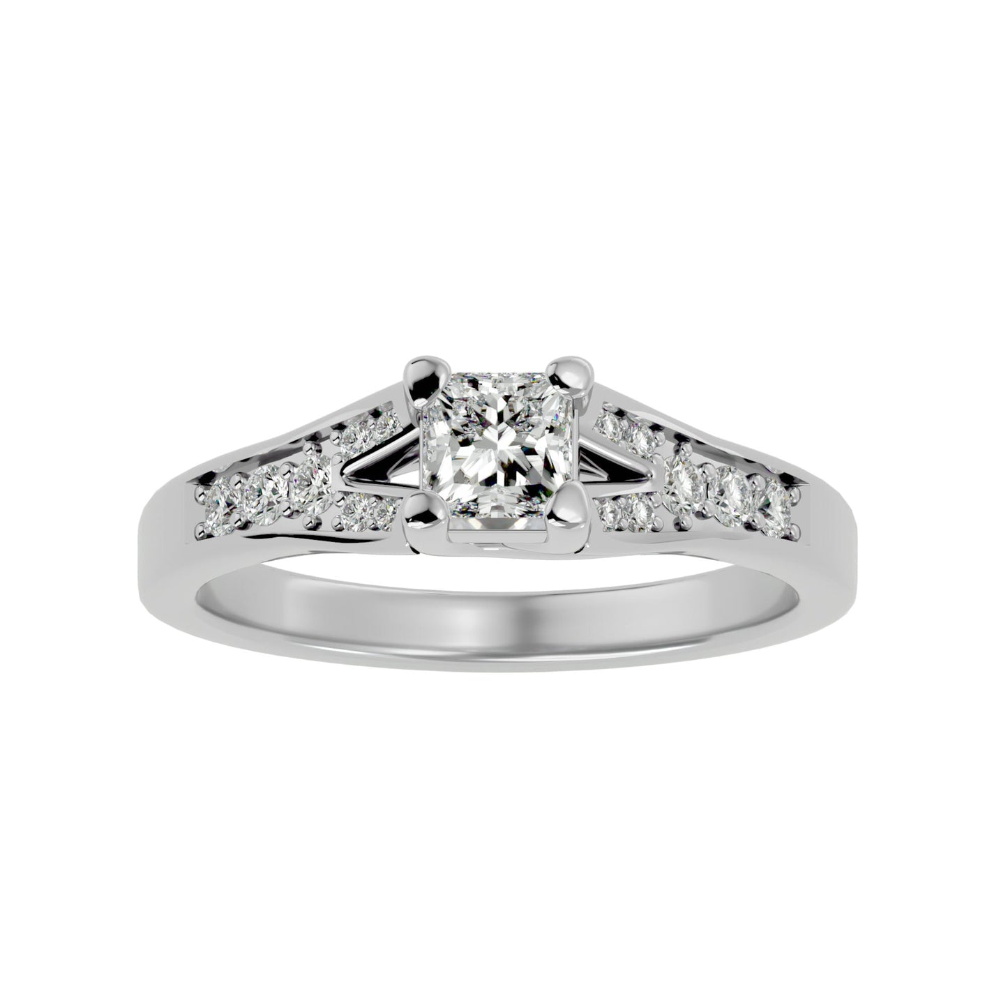 Serenity channel setting diamond engagement ring