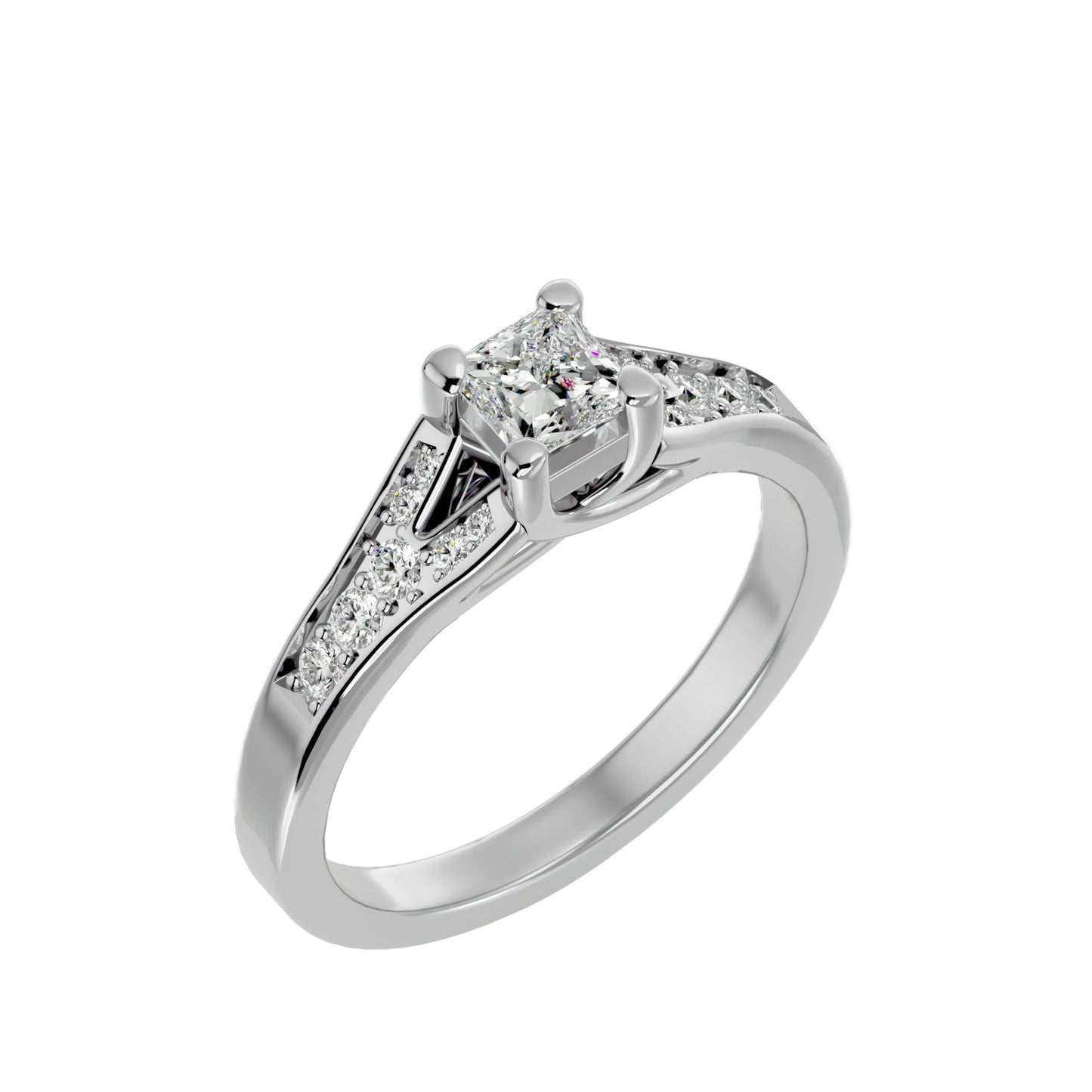 Serenity channel setting diamond engagement ring