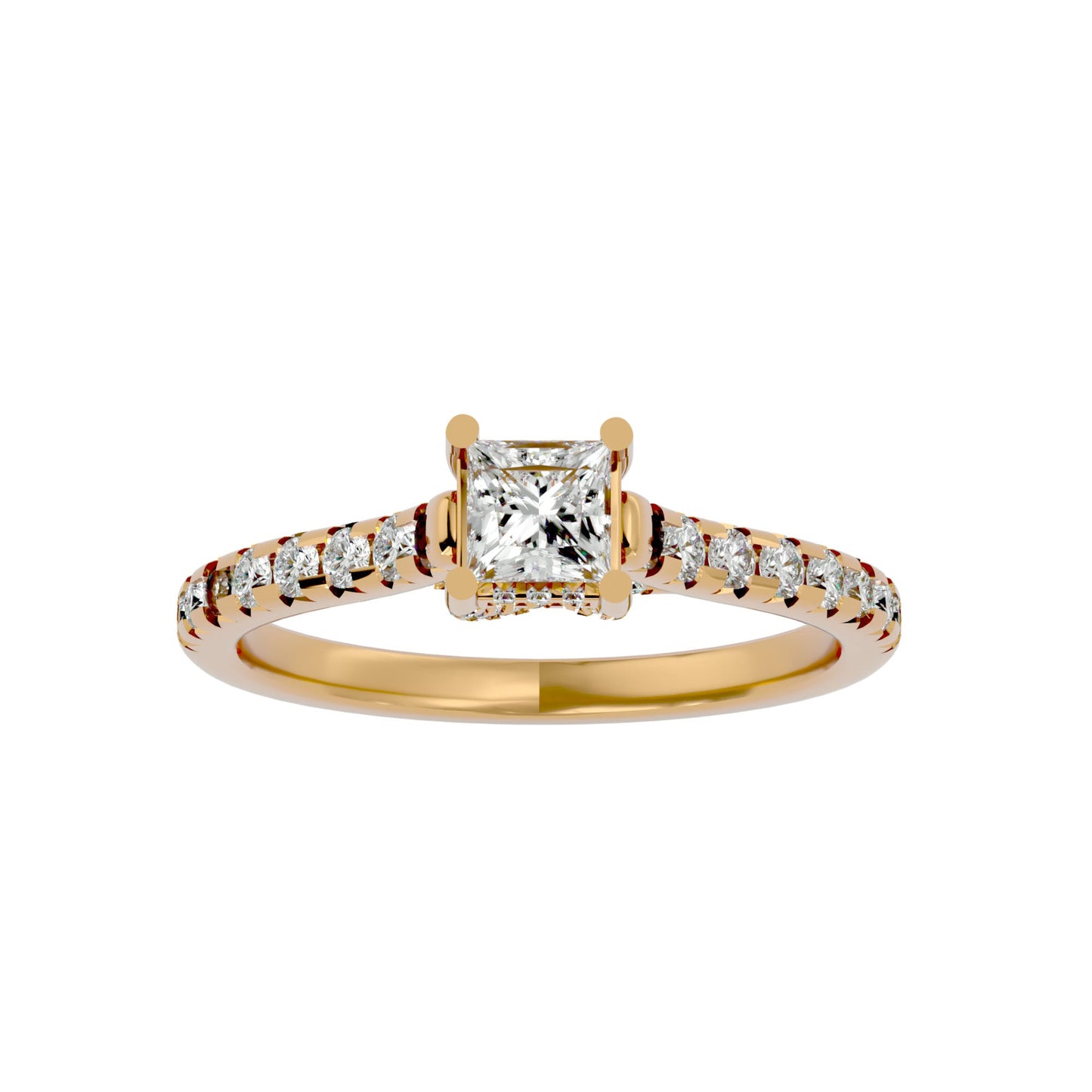 Celestial Split shank diamond engagement ring