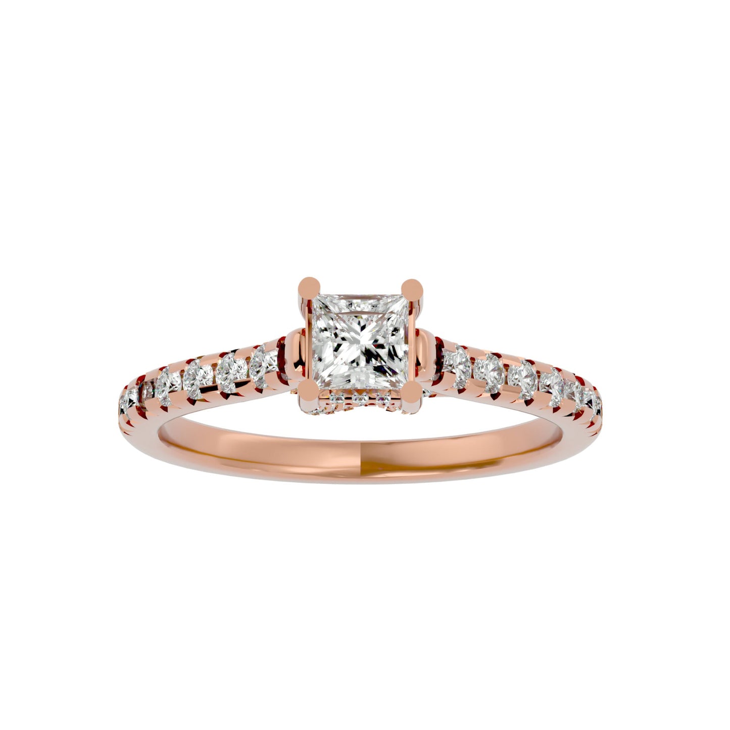 Celestial Split shank diamond engagement ring
