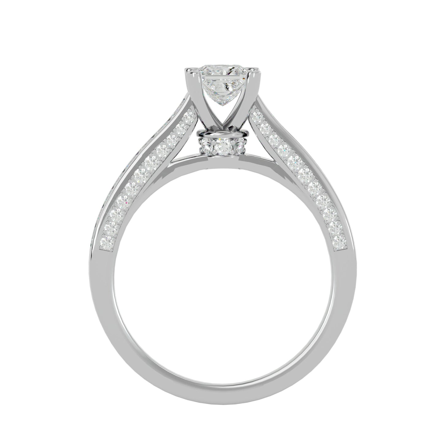Solitude princess diamond engagement ring