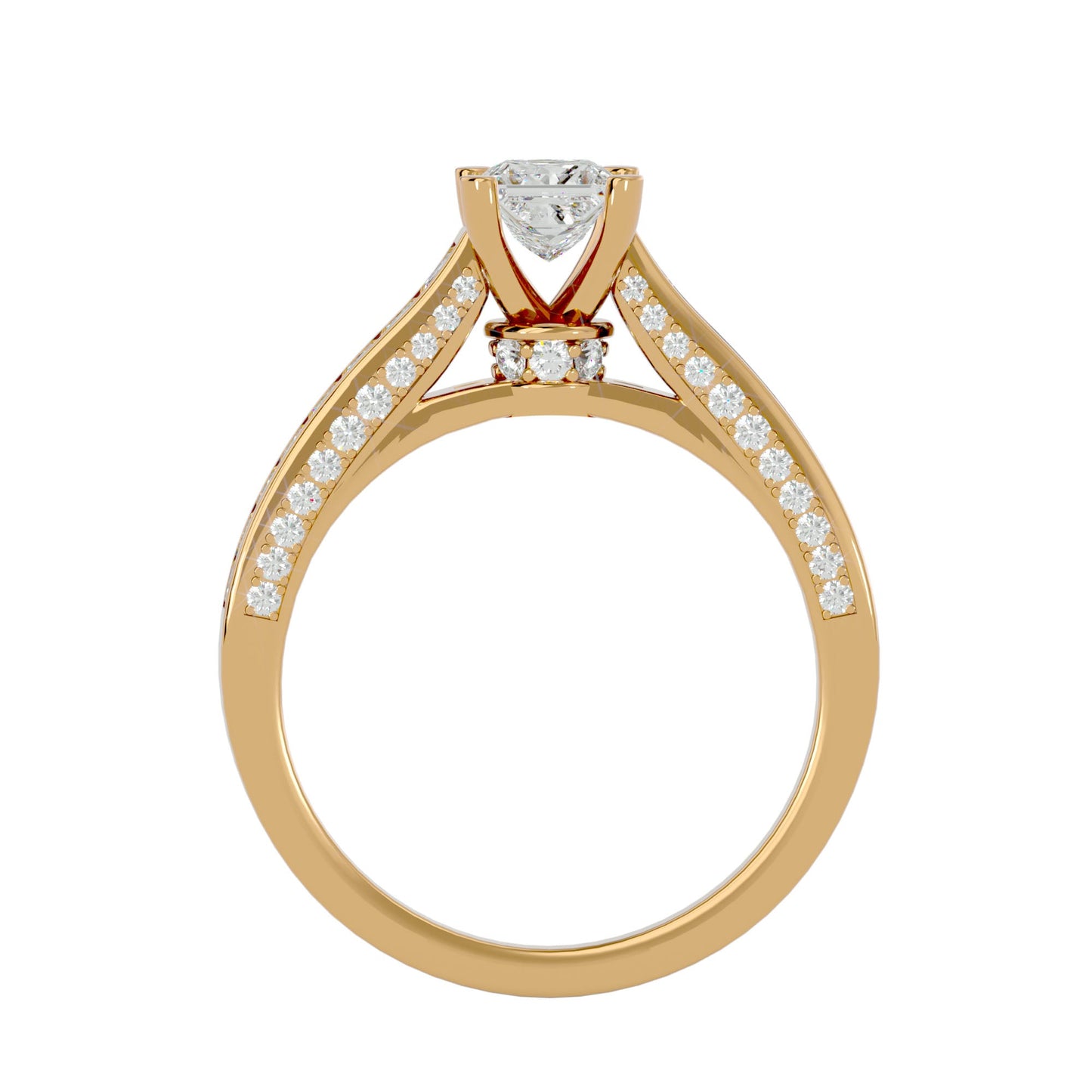 Solitude princess diamond engagement ring