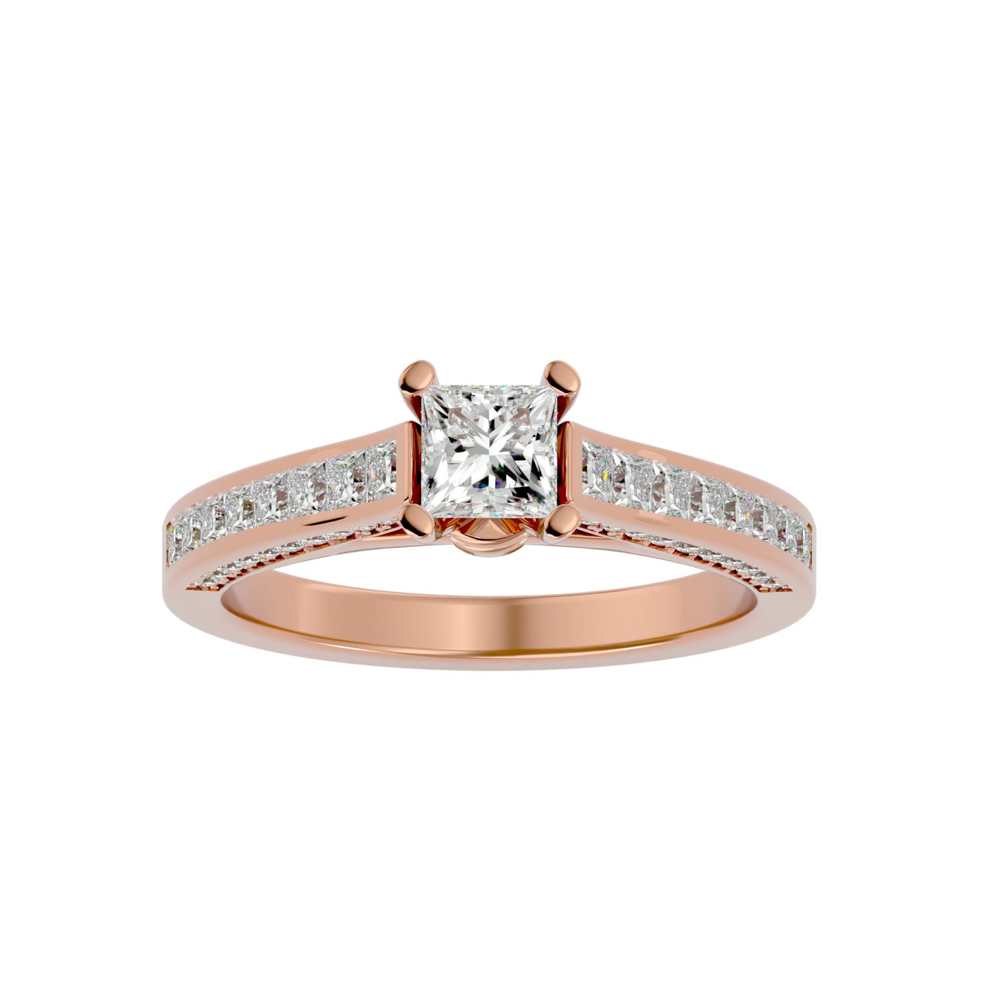 Solitude princess diamond engagement ring