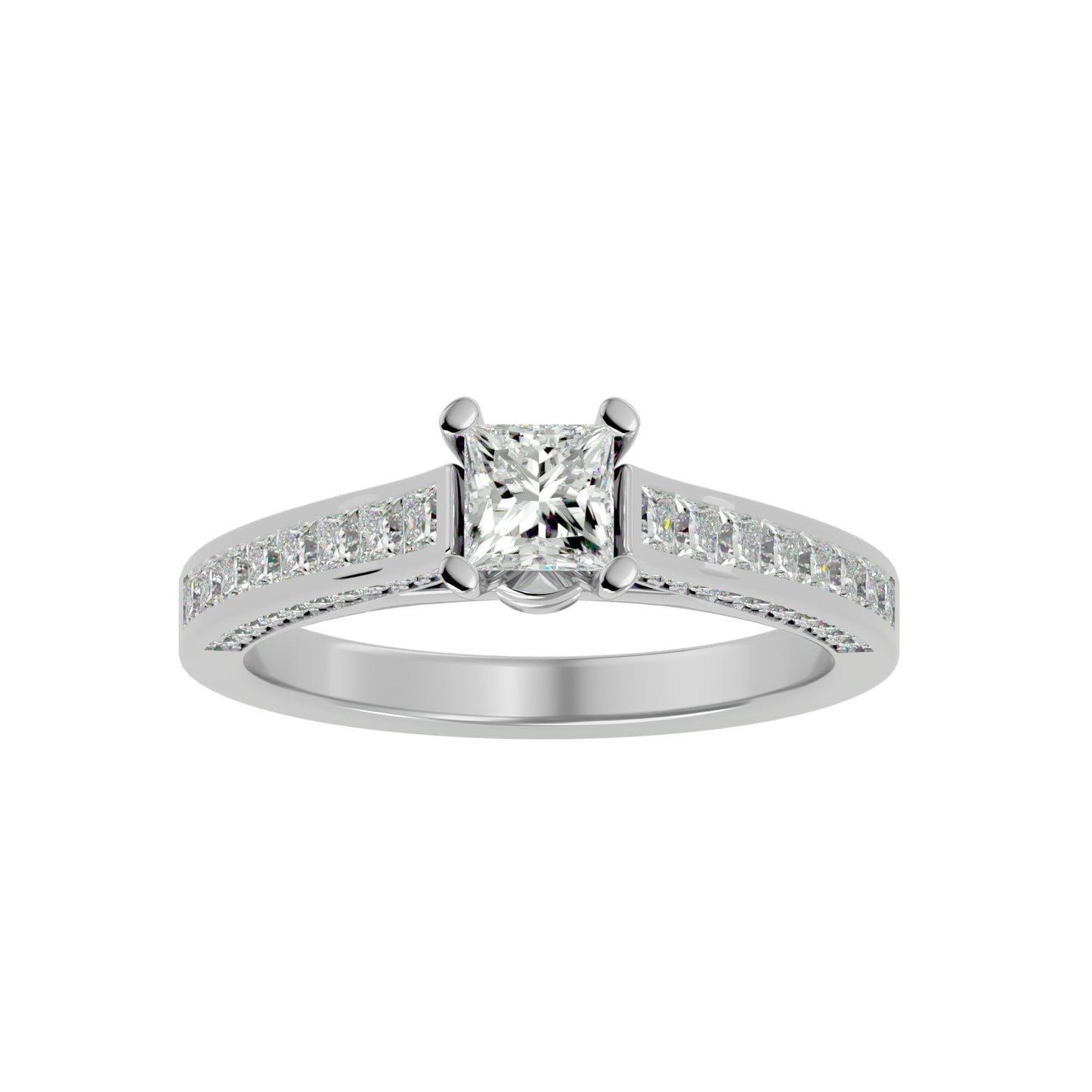 Solitude princess diamond engagement ring