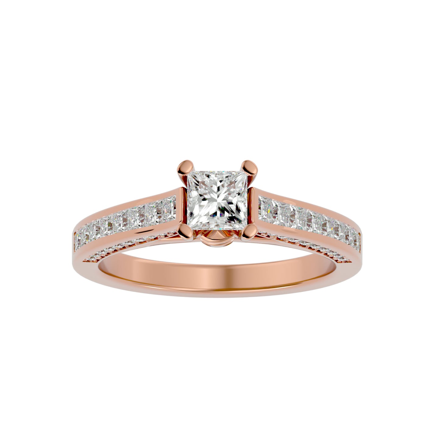 Mereia Secret Halo Lab Diamond Ring