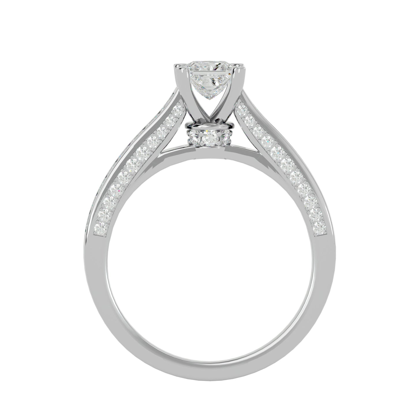 Mereia Secret Halo Lab Diamond Ring