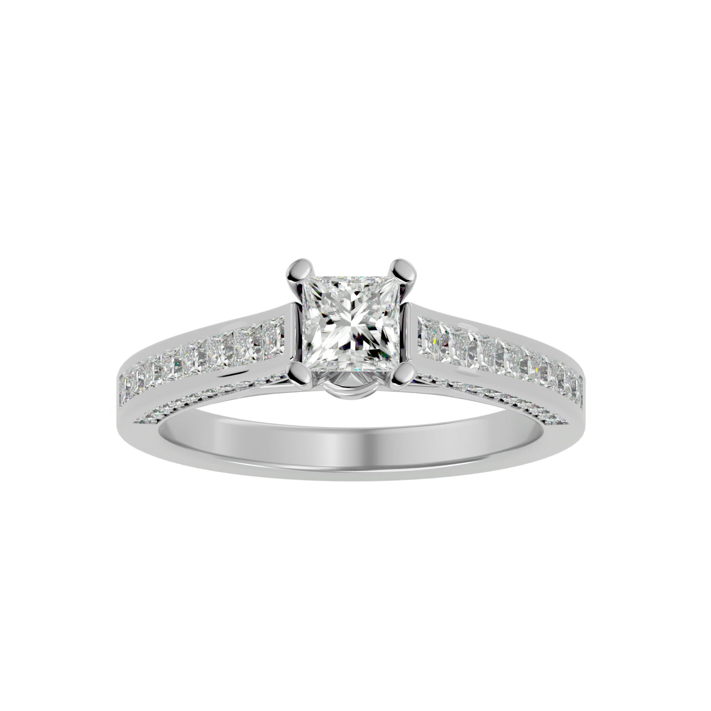 Mereia Secret Halo Lab Diamond Ring