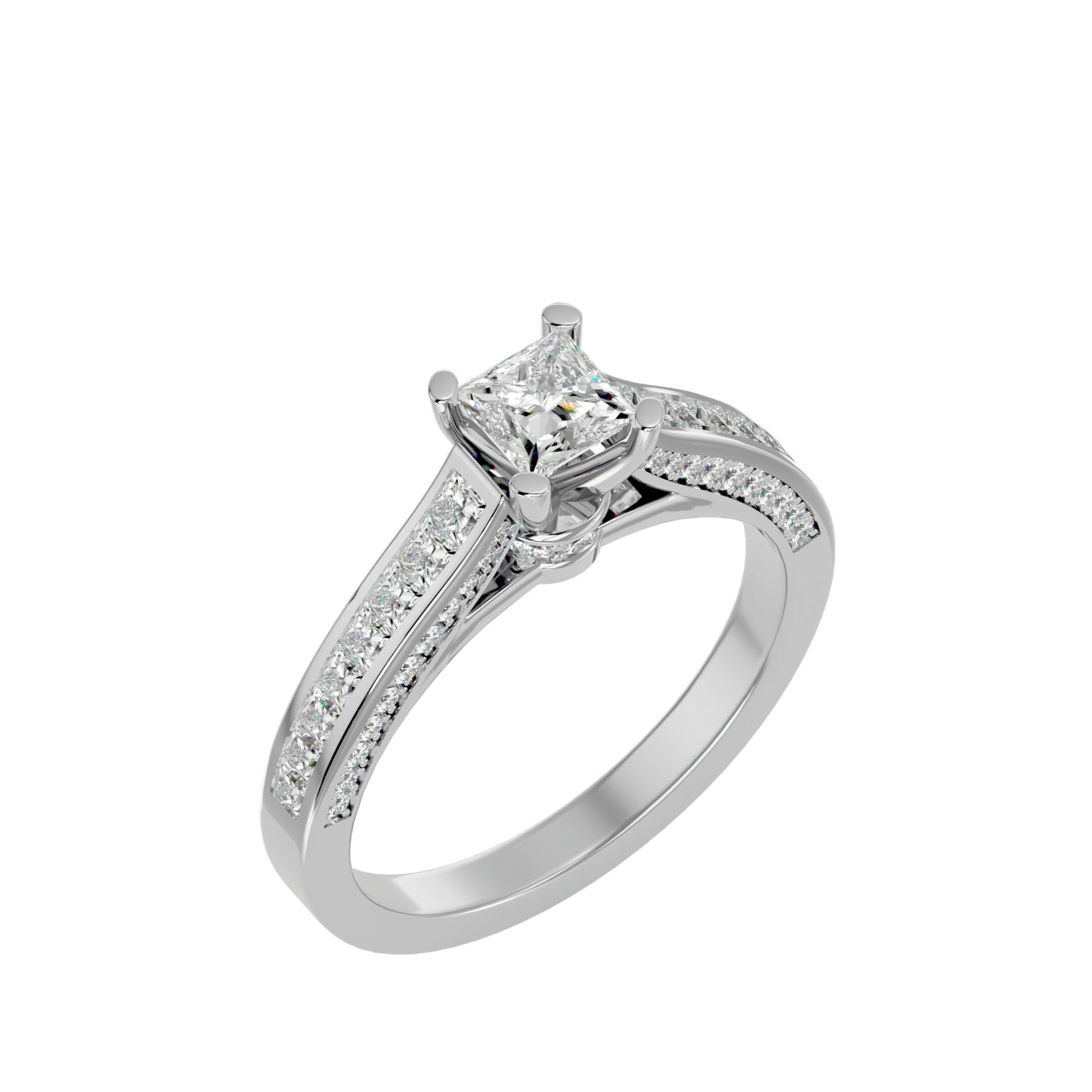 Mereia Secret Halo Lab Diamond Ring