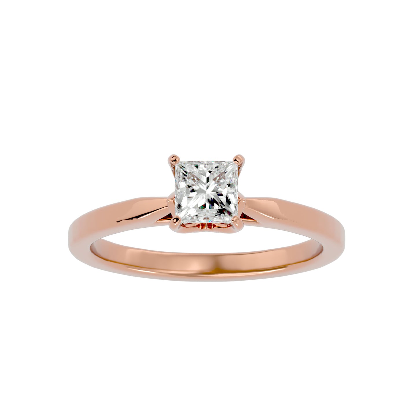 Magnolia Solitaire diamond engagement ring