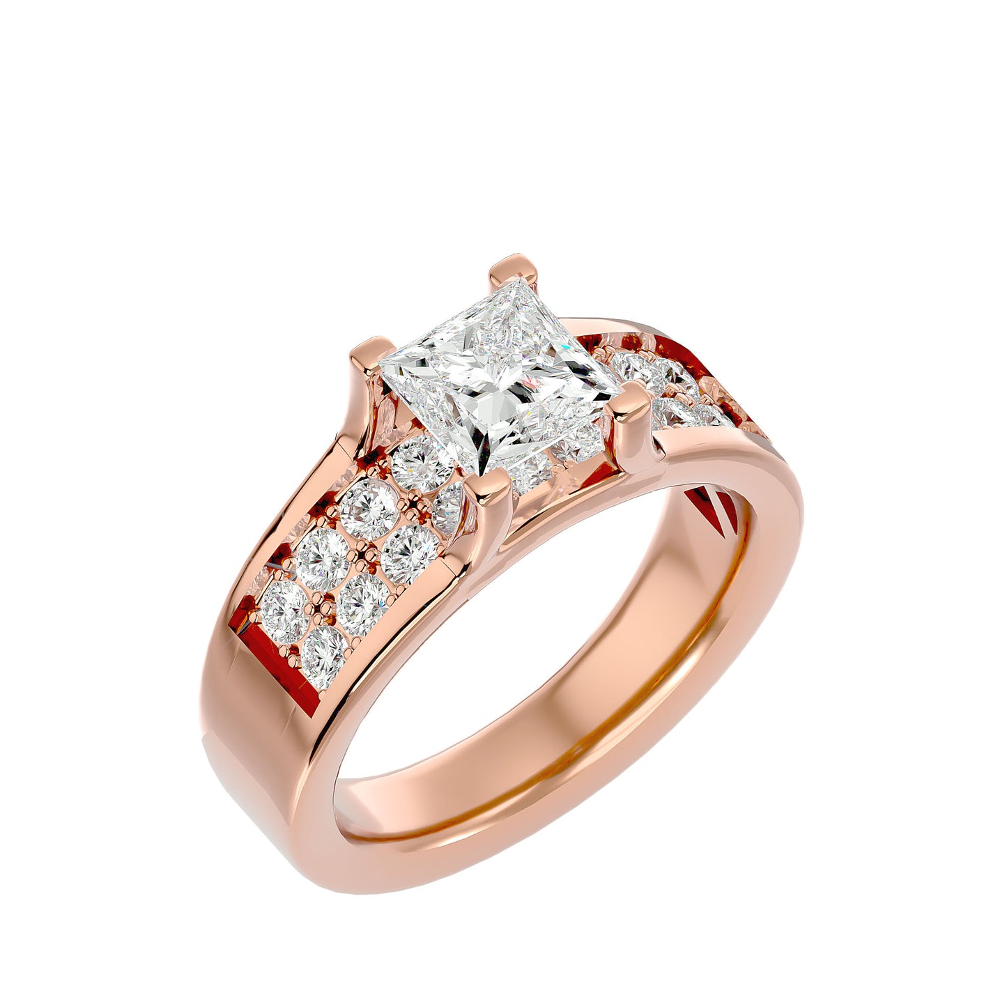 Ines Princess diamond engagement ring