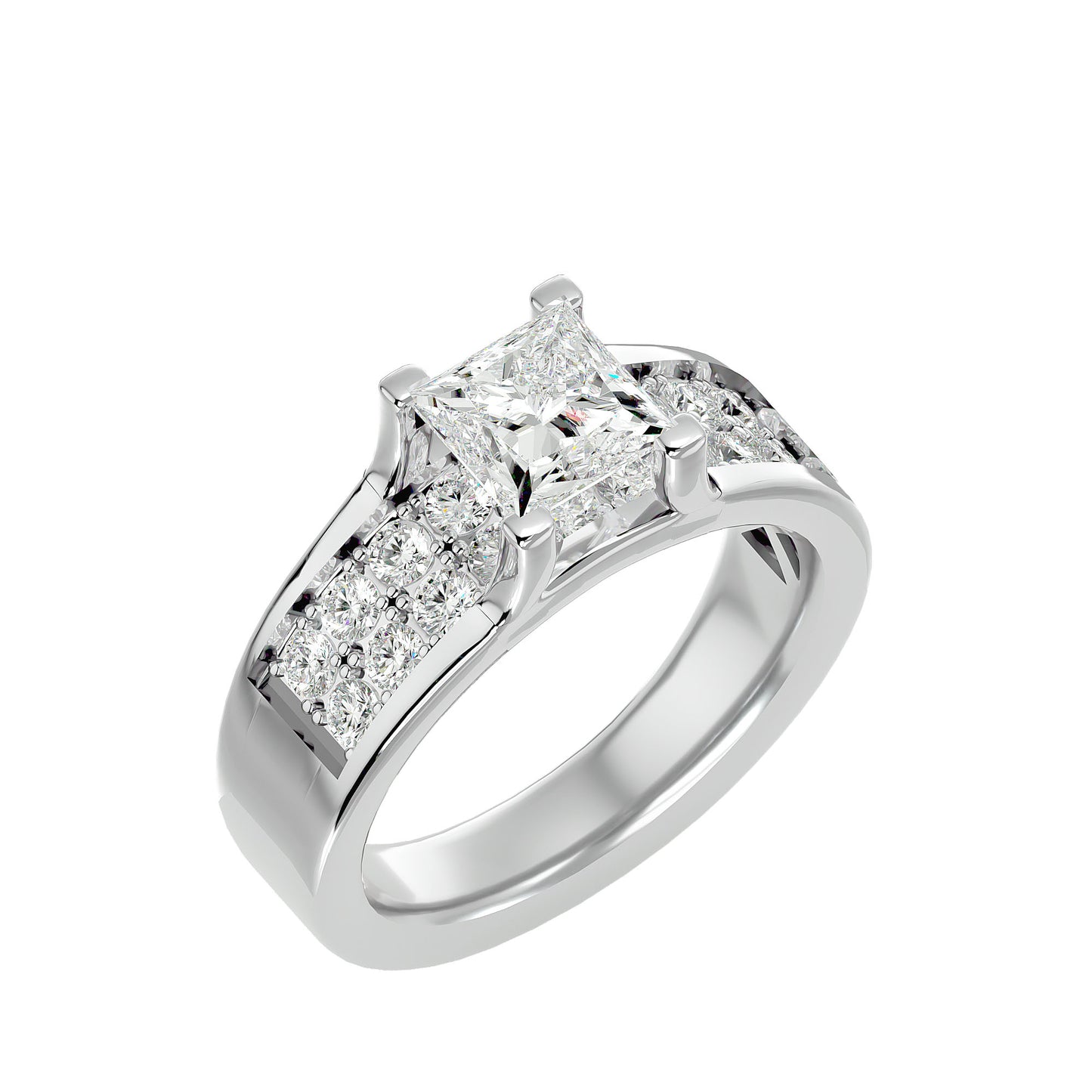 Ines Princess diamond engagement ring