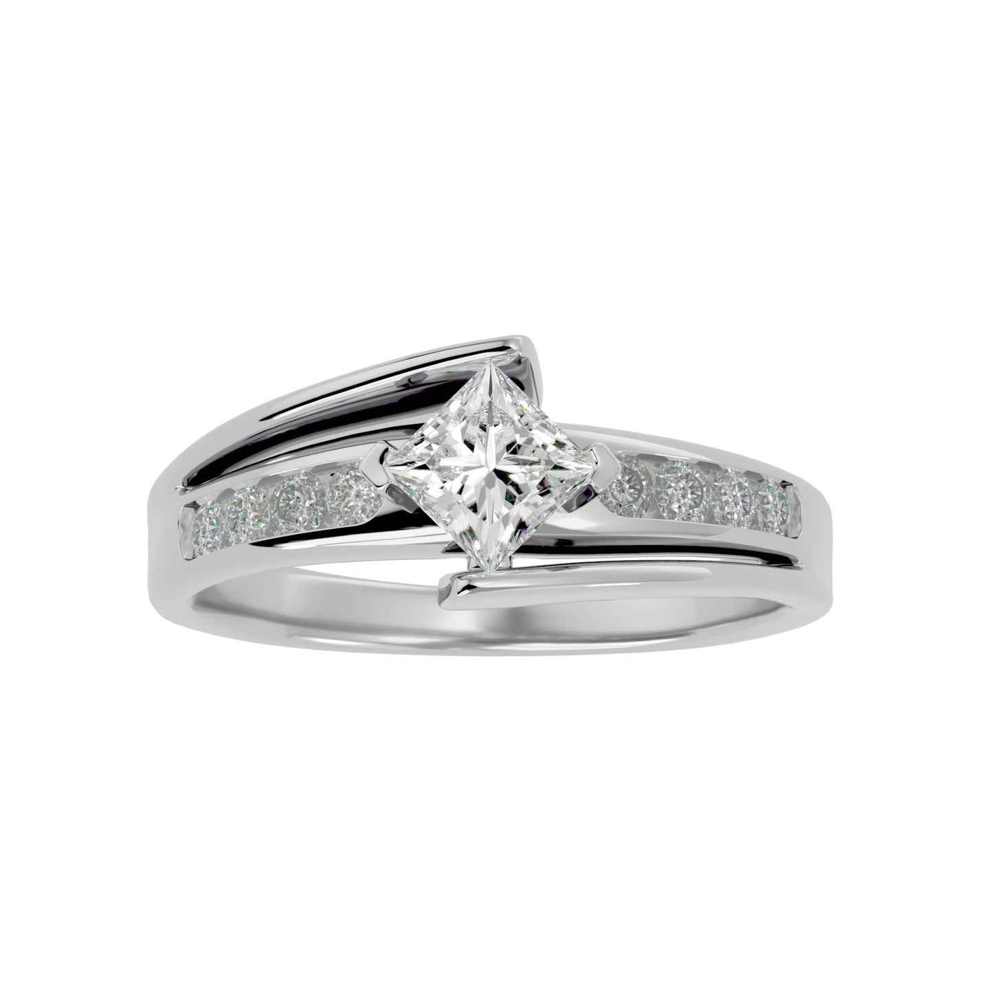 Nadira Bypass Diamond Engagement Ring