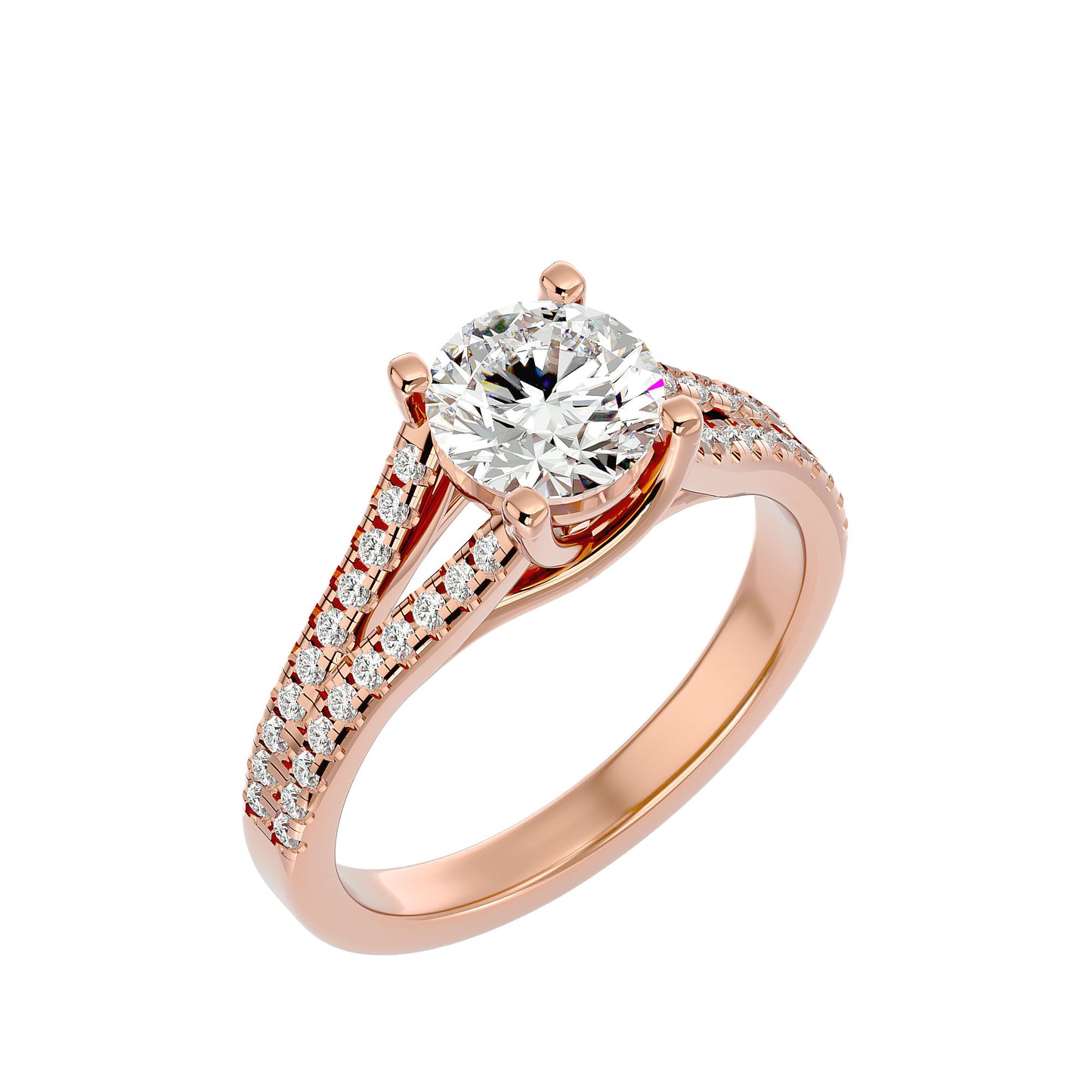 Svetlana Split Shank Diamond Engagement Ring