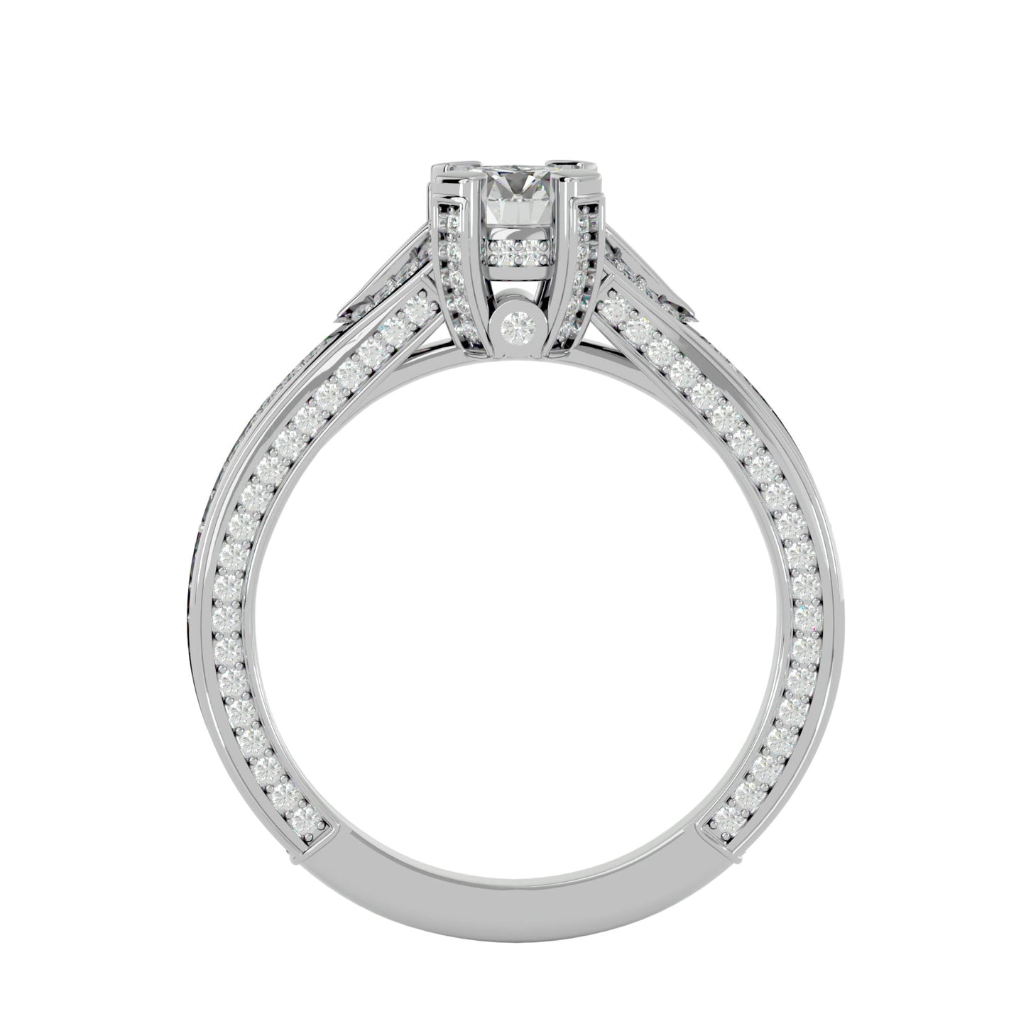 Asteria halo engagement ring & matching band