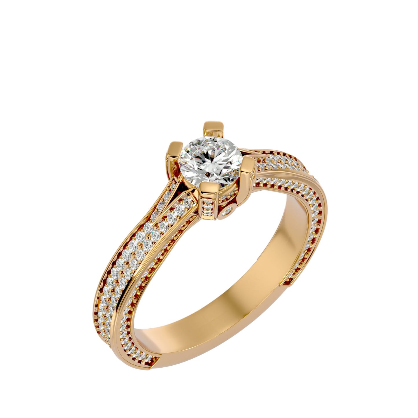 Asteria halo engagement ring & matching band