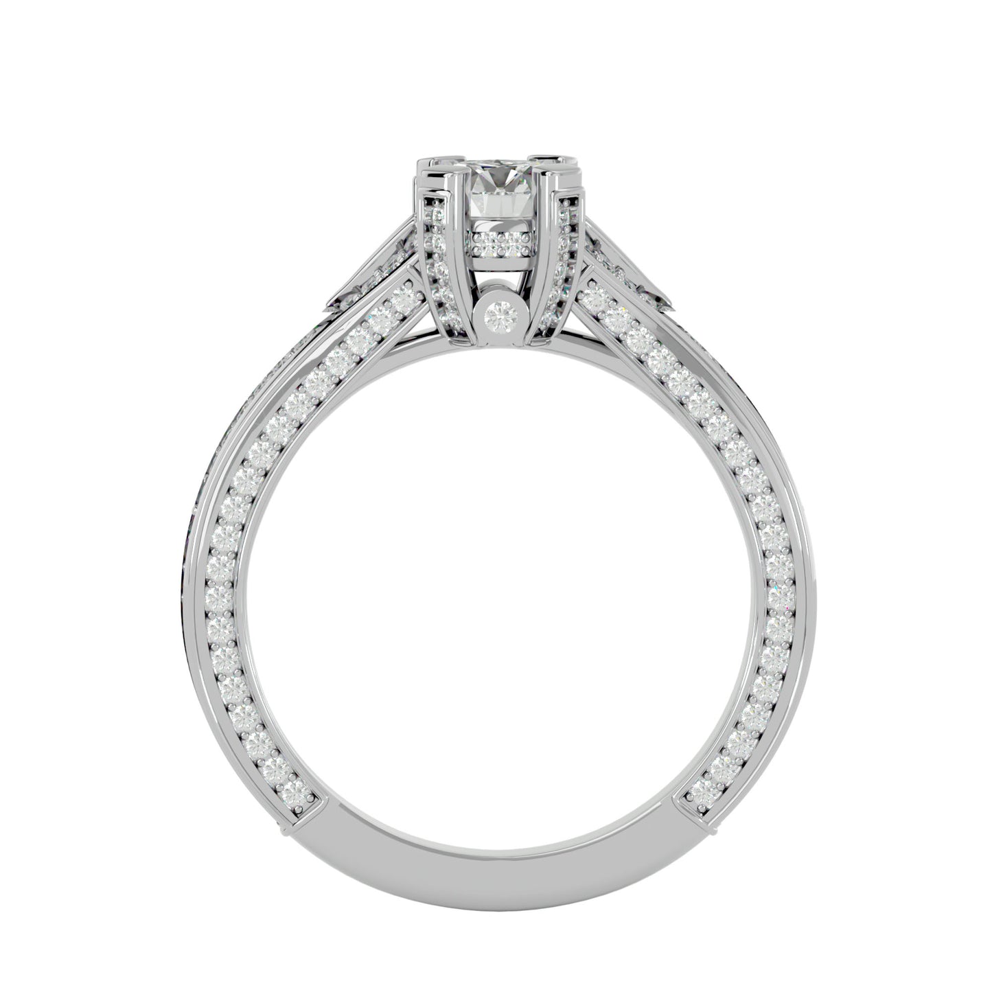 Soraya Side Stone Diamond Engagement Ring