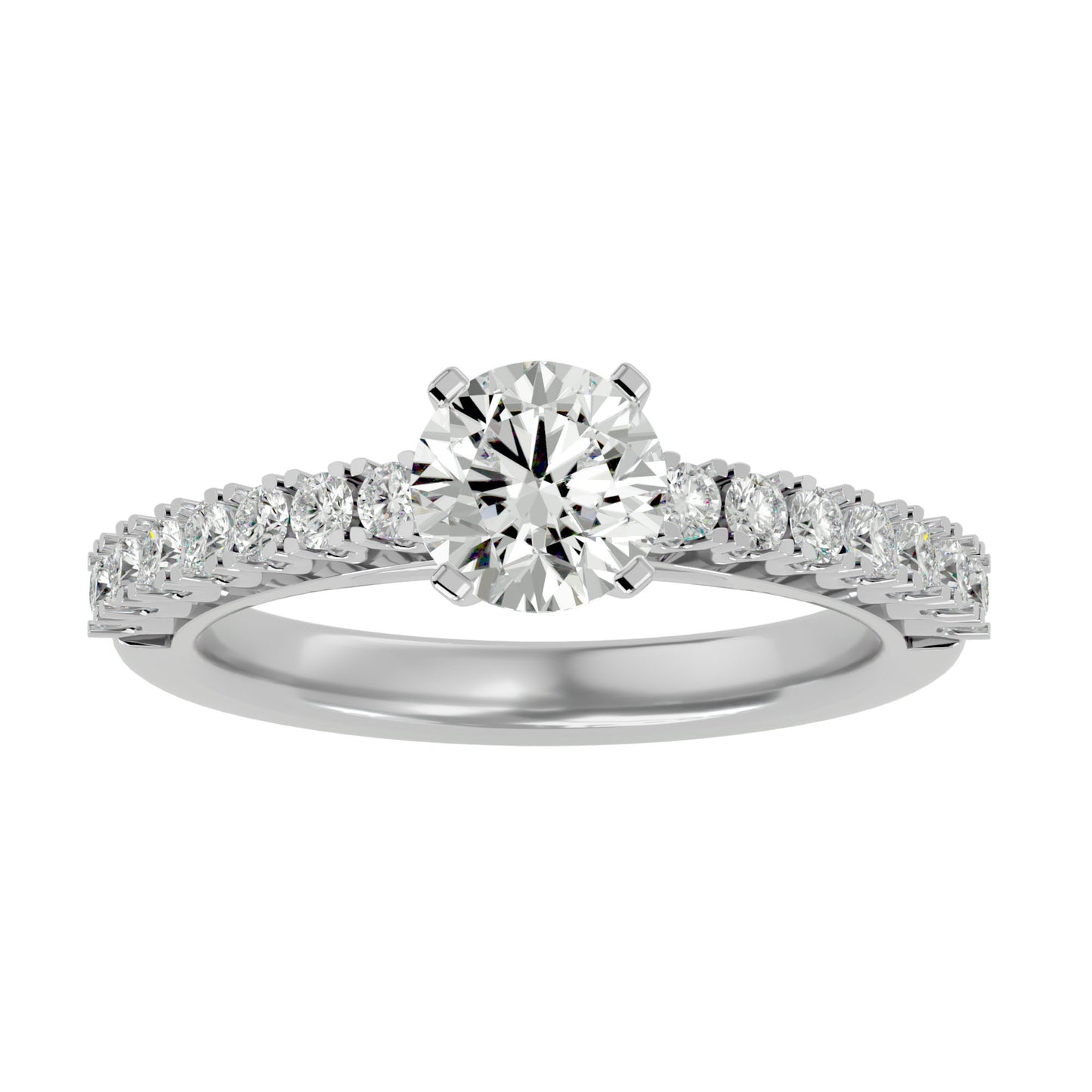 Yuki side stone engagement ring