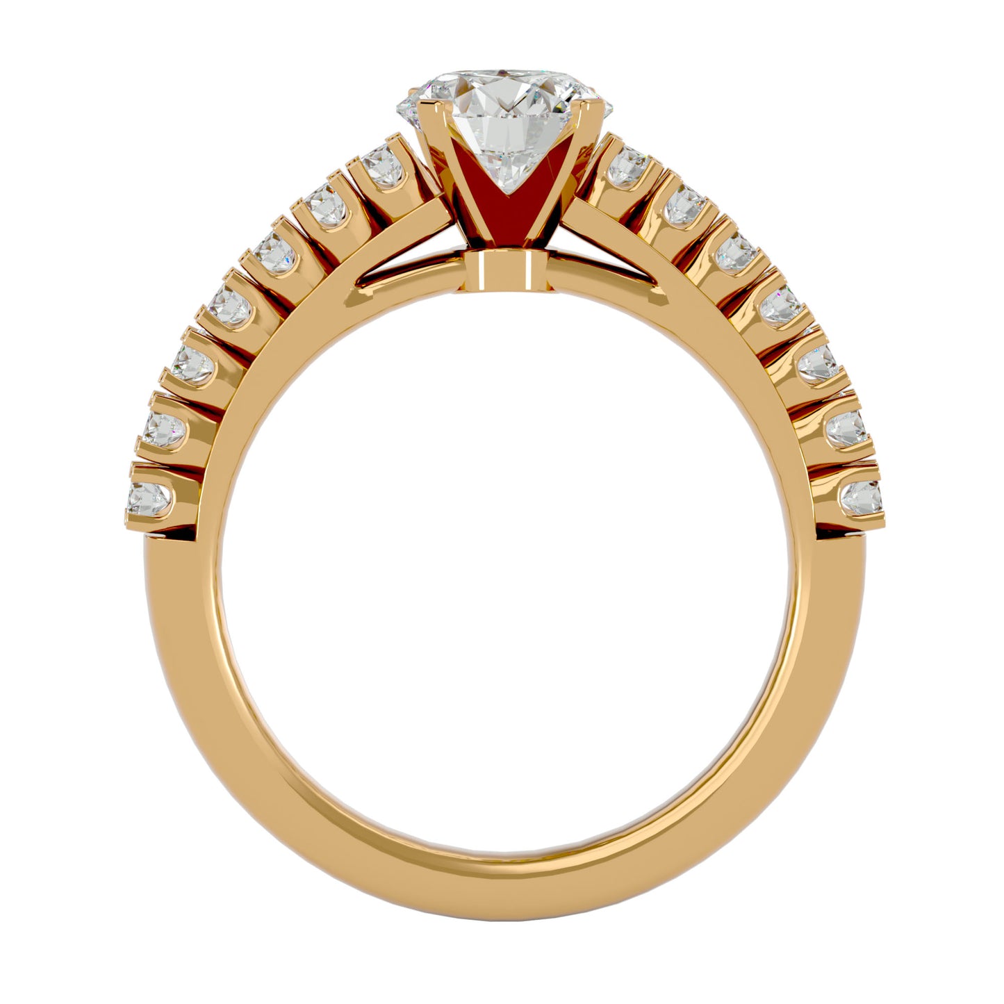 Yuki side stone engagement ring