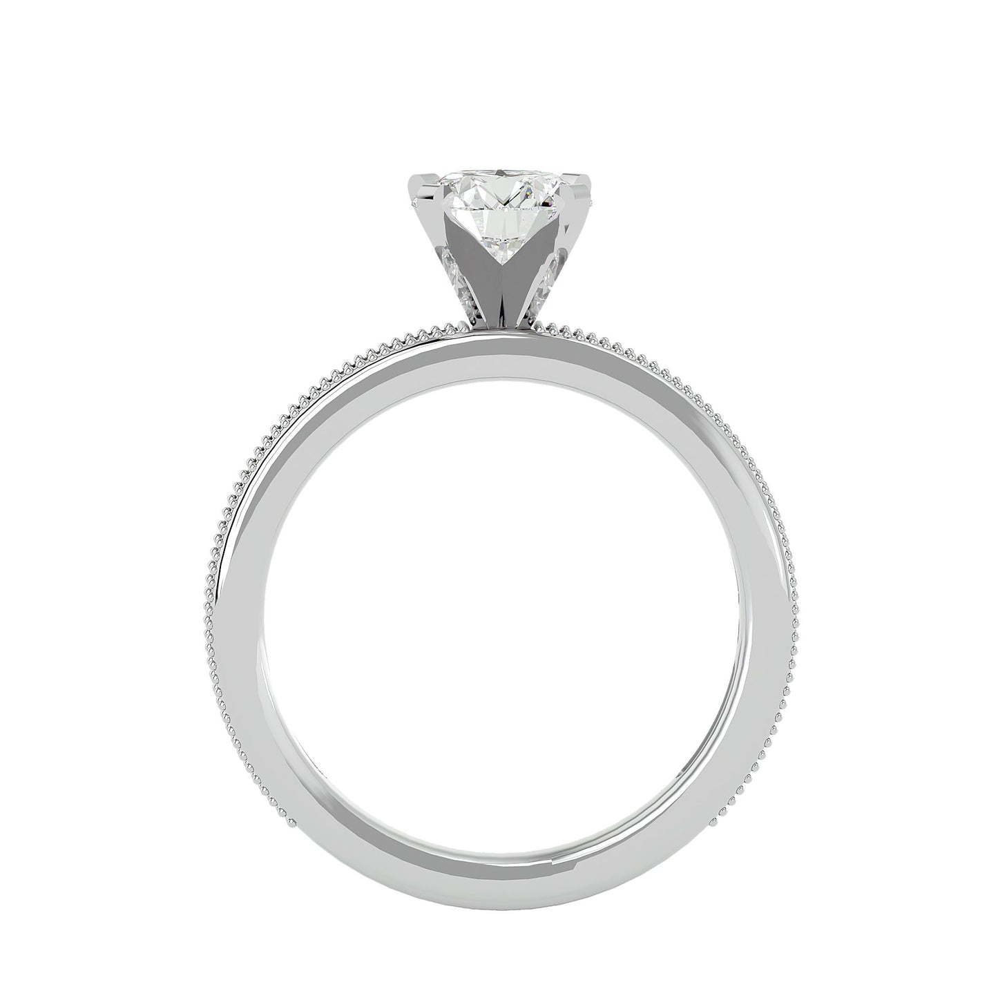 Freya side stone diamond engagement ring