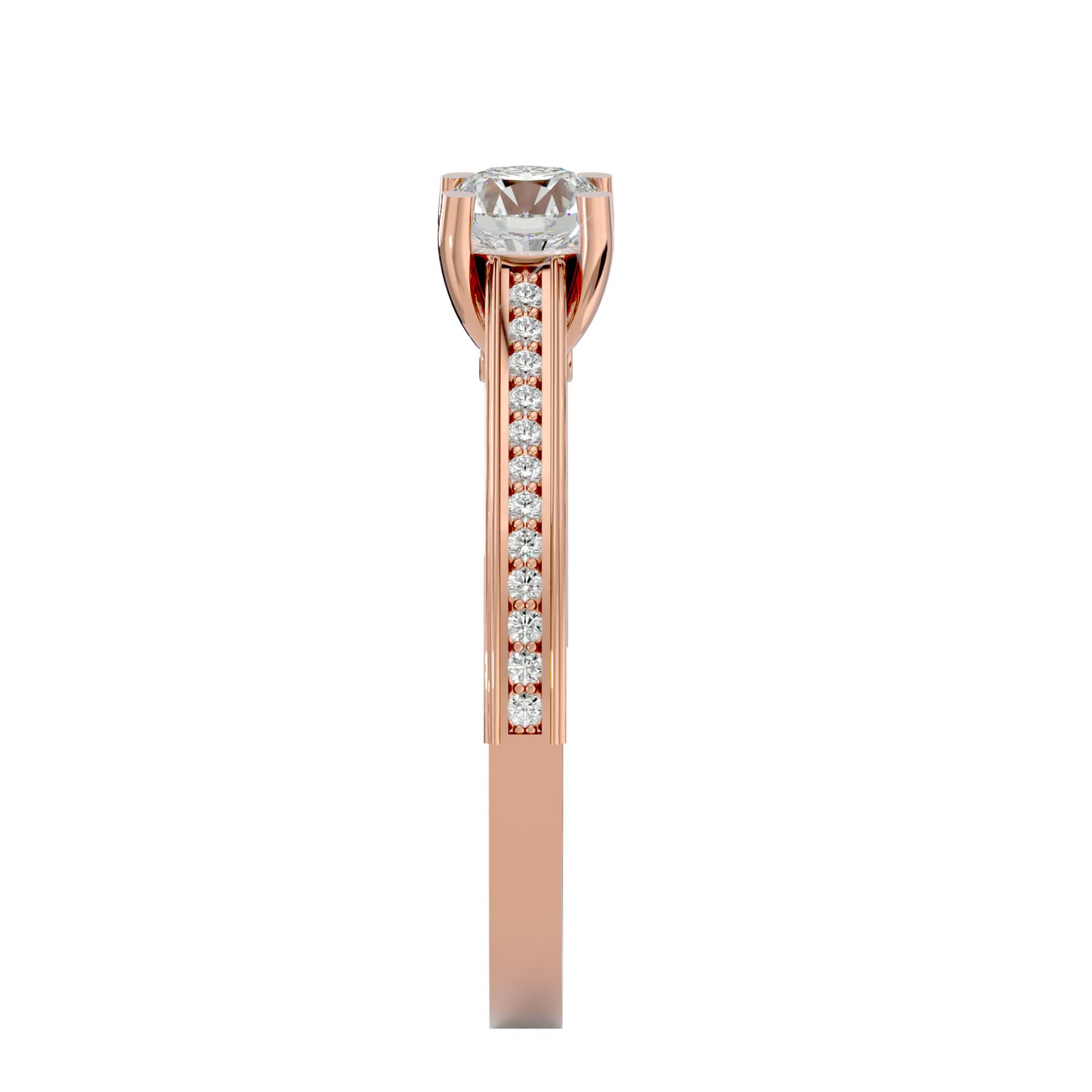 Zita channel diamond engagement ring