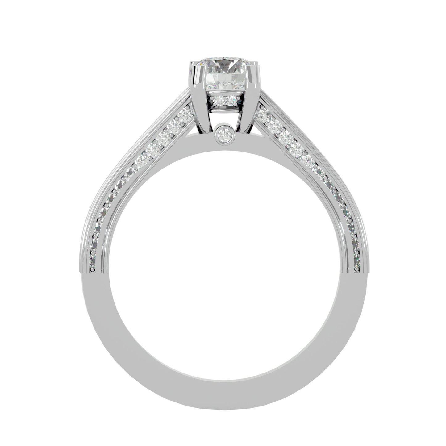 Zita channel diamond engagement ring