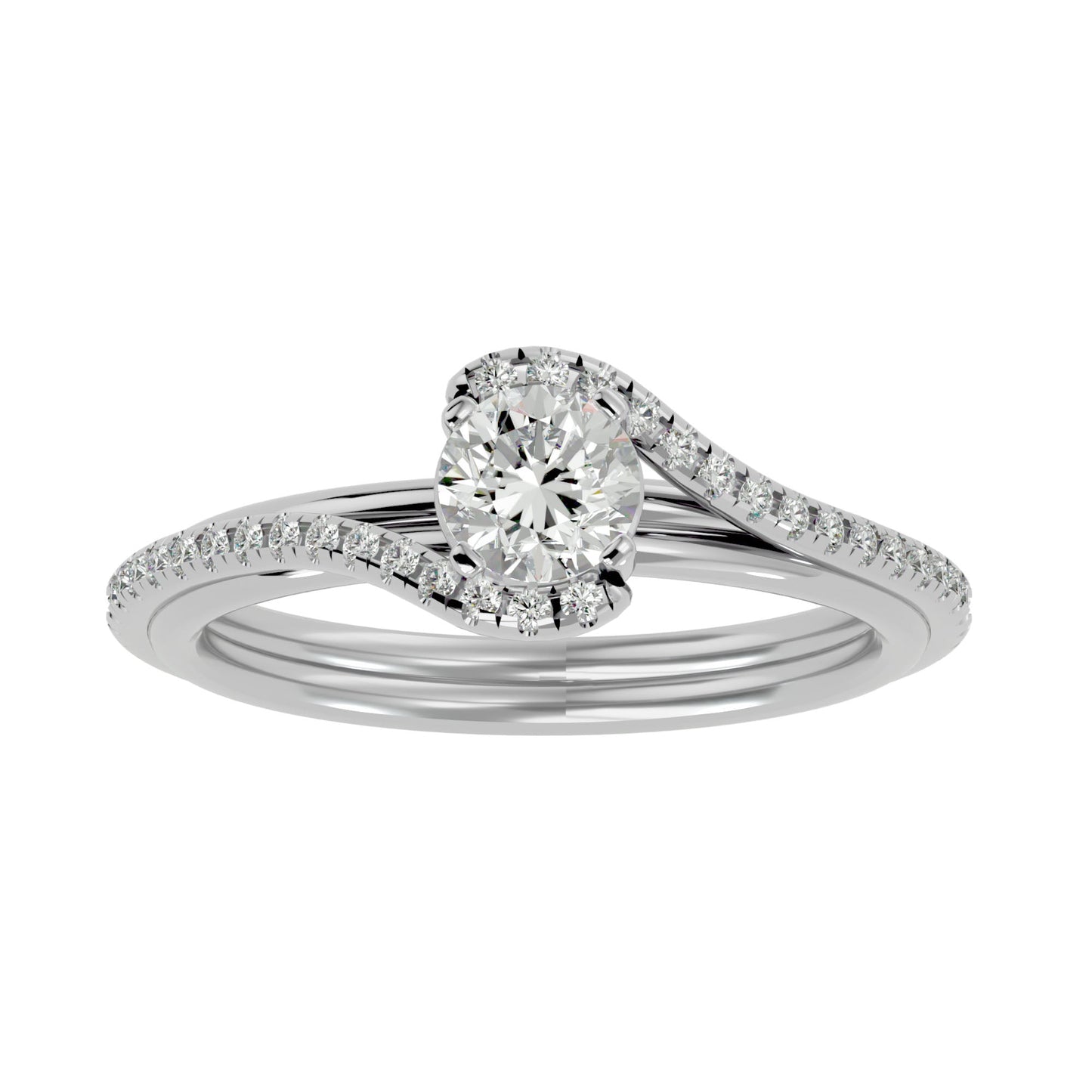 Michelle halo engagement ring & matching band