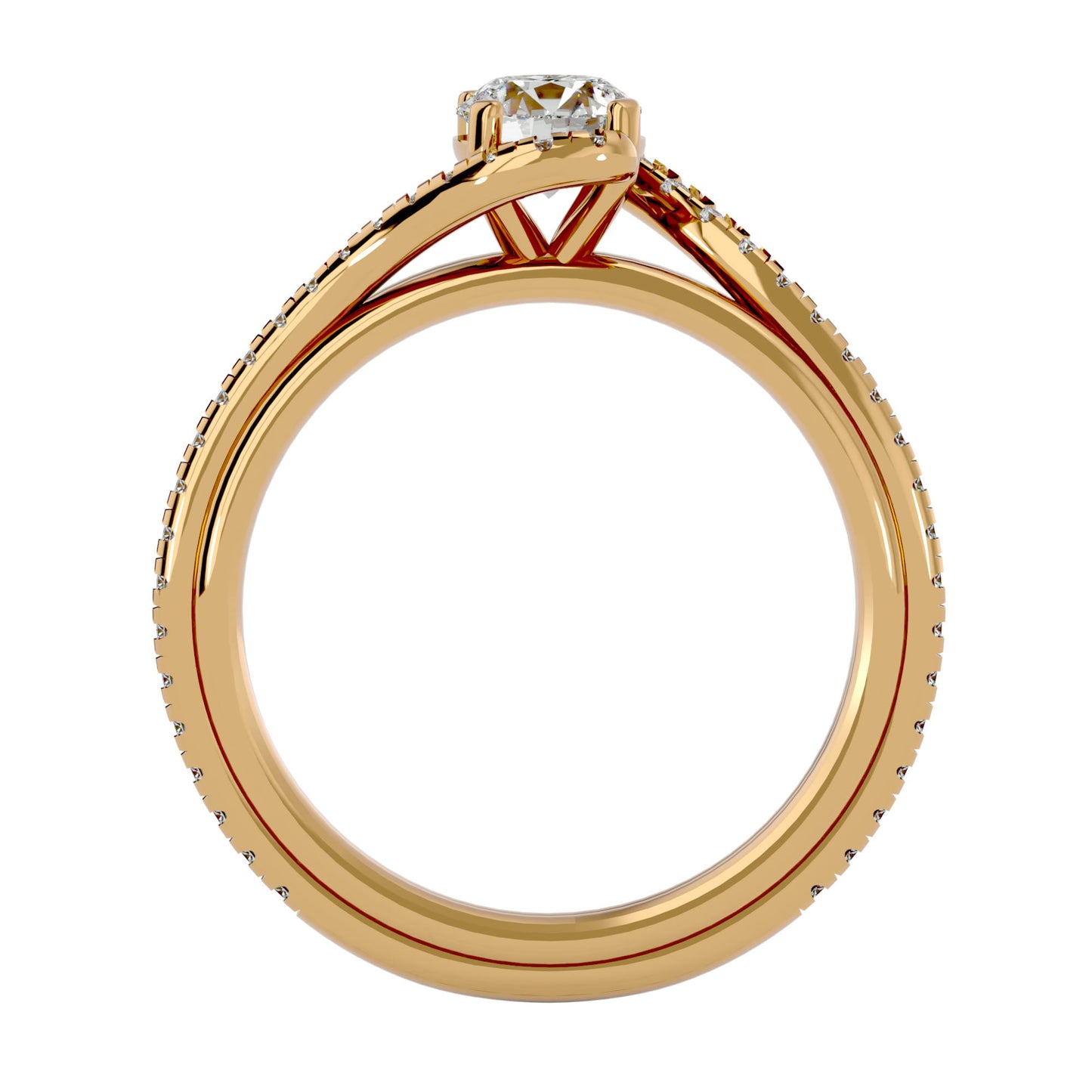 Michelle halo engagement ring & matching band