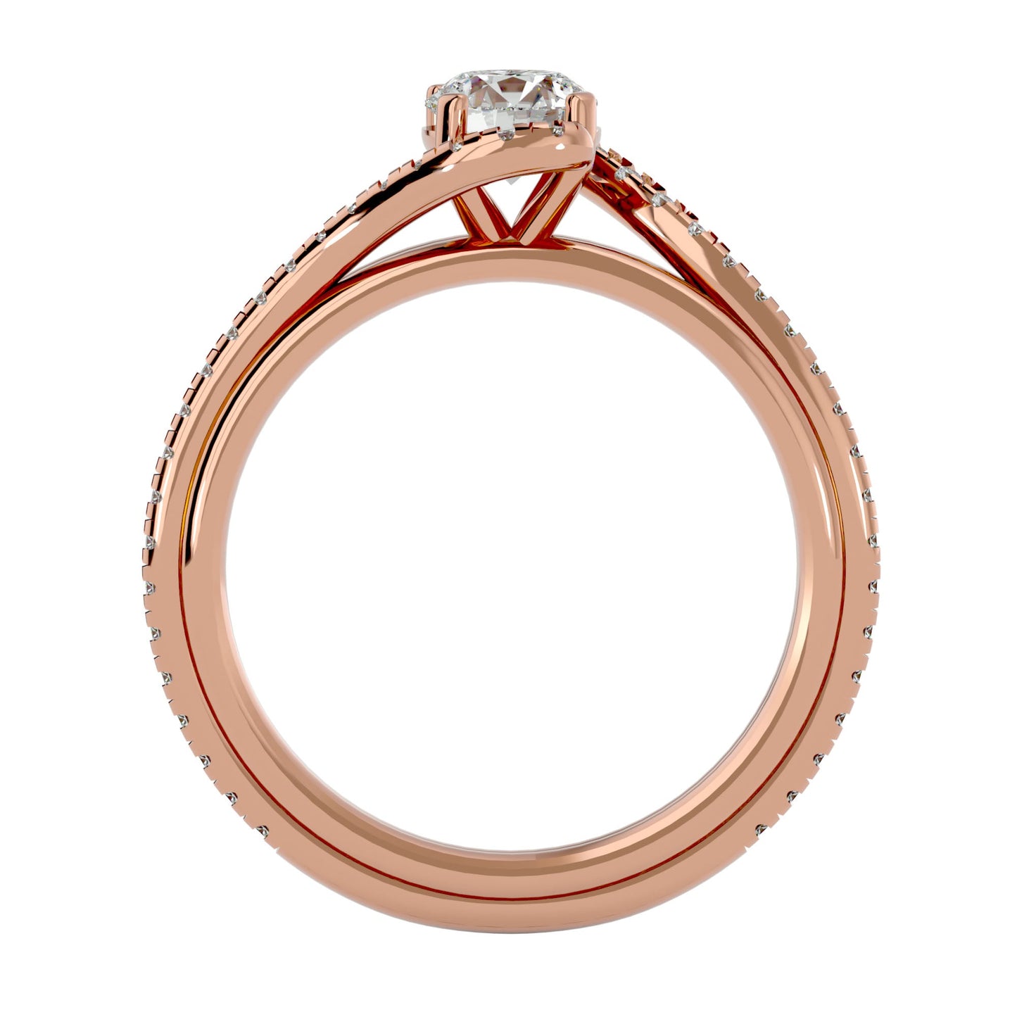 Michelle halo engagement ring & matching band