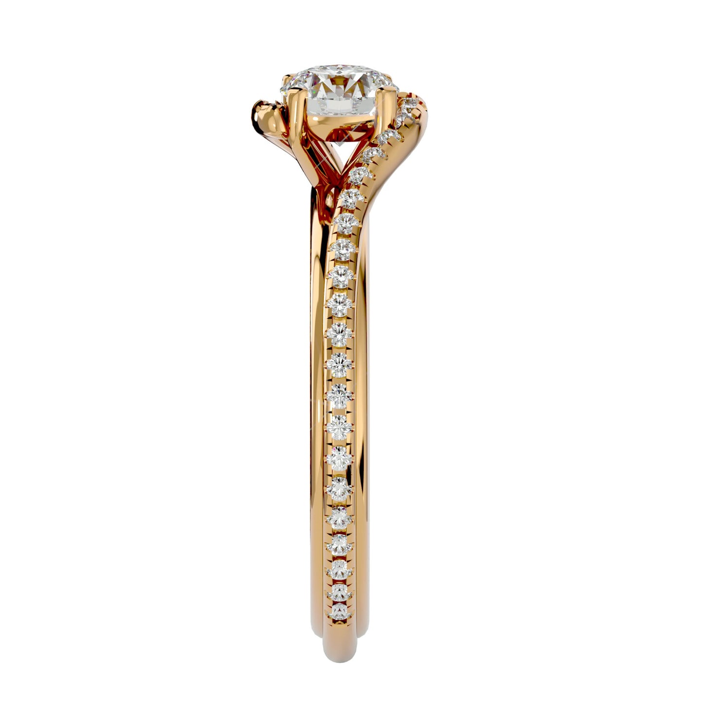 Michelle halo engagement ring & matching band