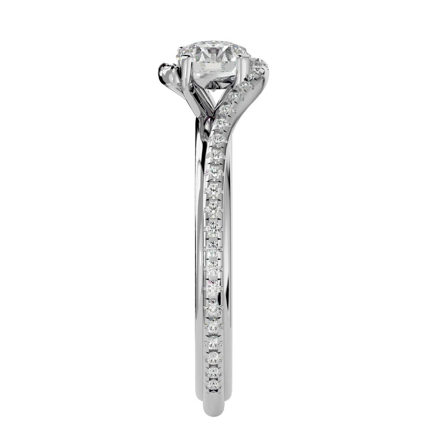 Michelle halo engagement ring & matching band