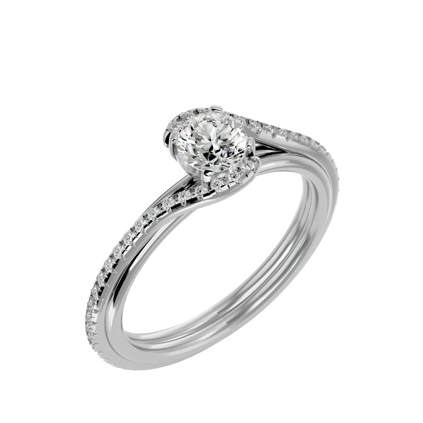 Michelle halo engagement ring & matching band