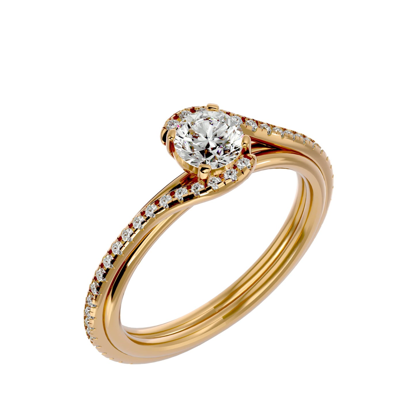 Michelle halo engagement ring & matching band