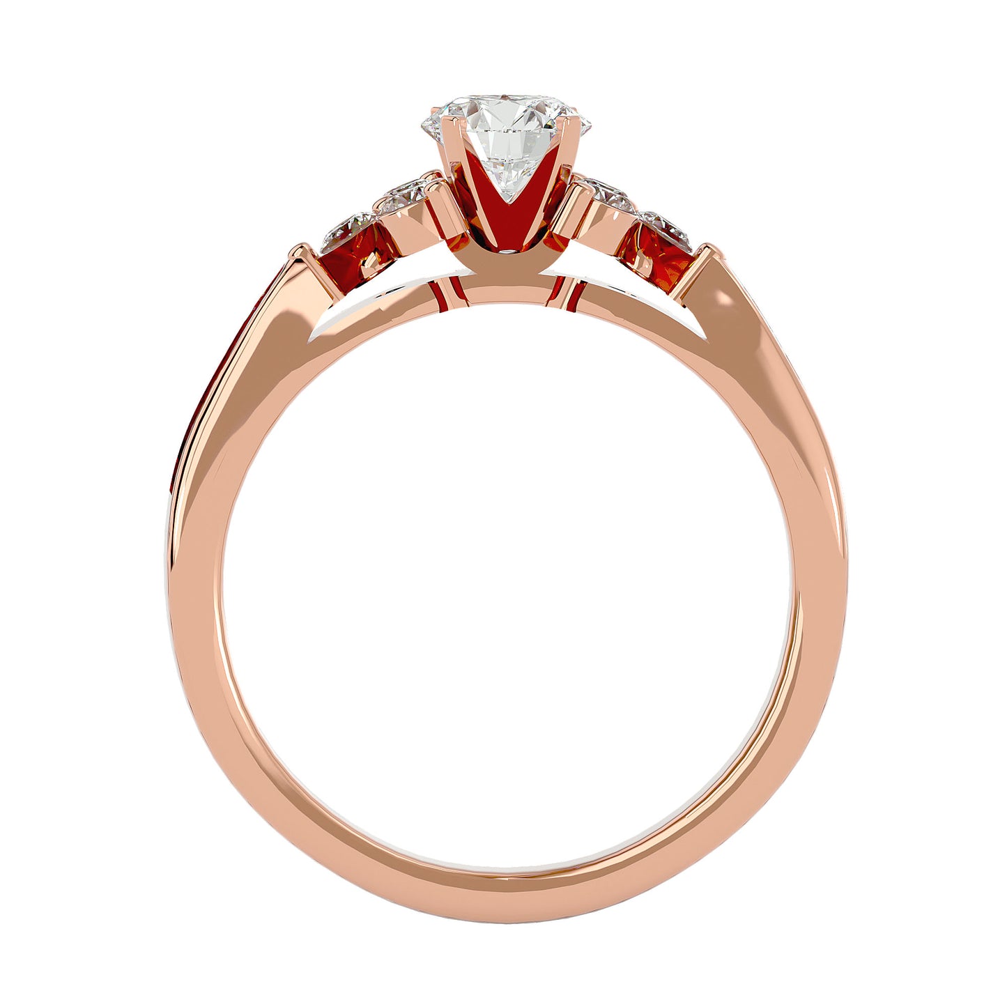 Liora side stone diamond engagement ring
