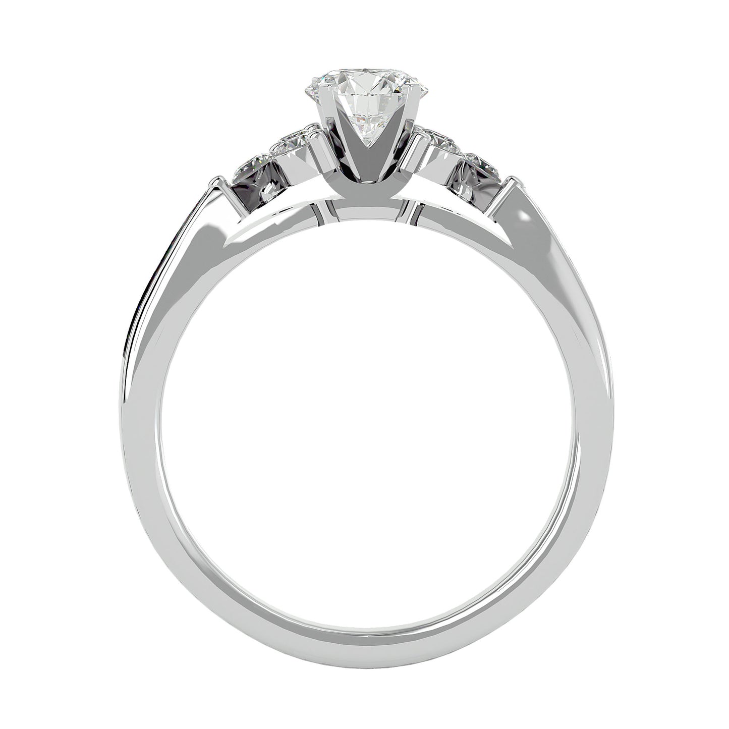 Liora side stone diamond engagement ring