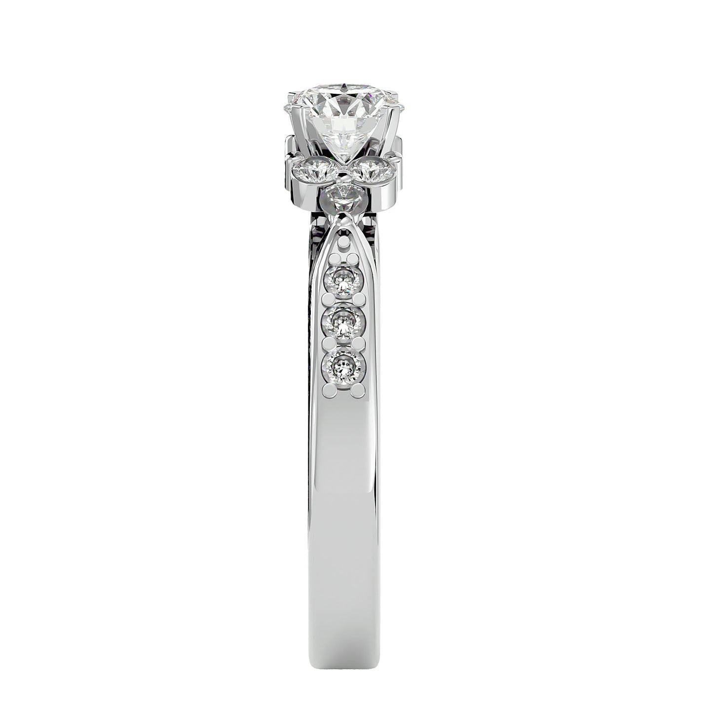 Liora side stone diamond engagement ring