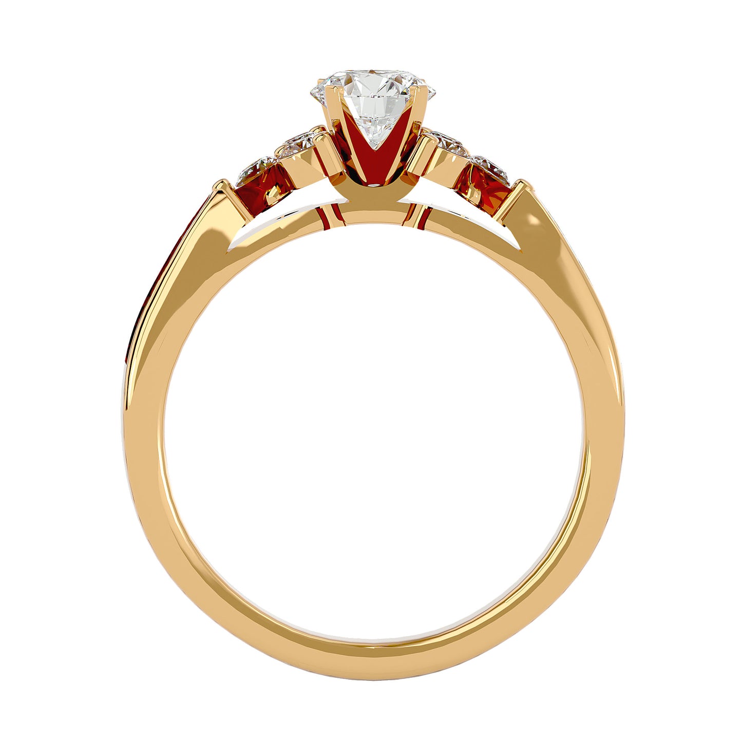 Liora side stone diamond engagement ring