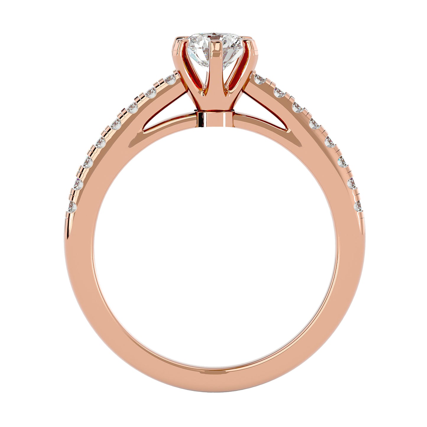 Soleil diamond engagement ring