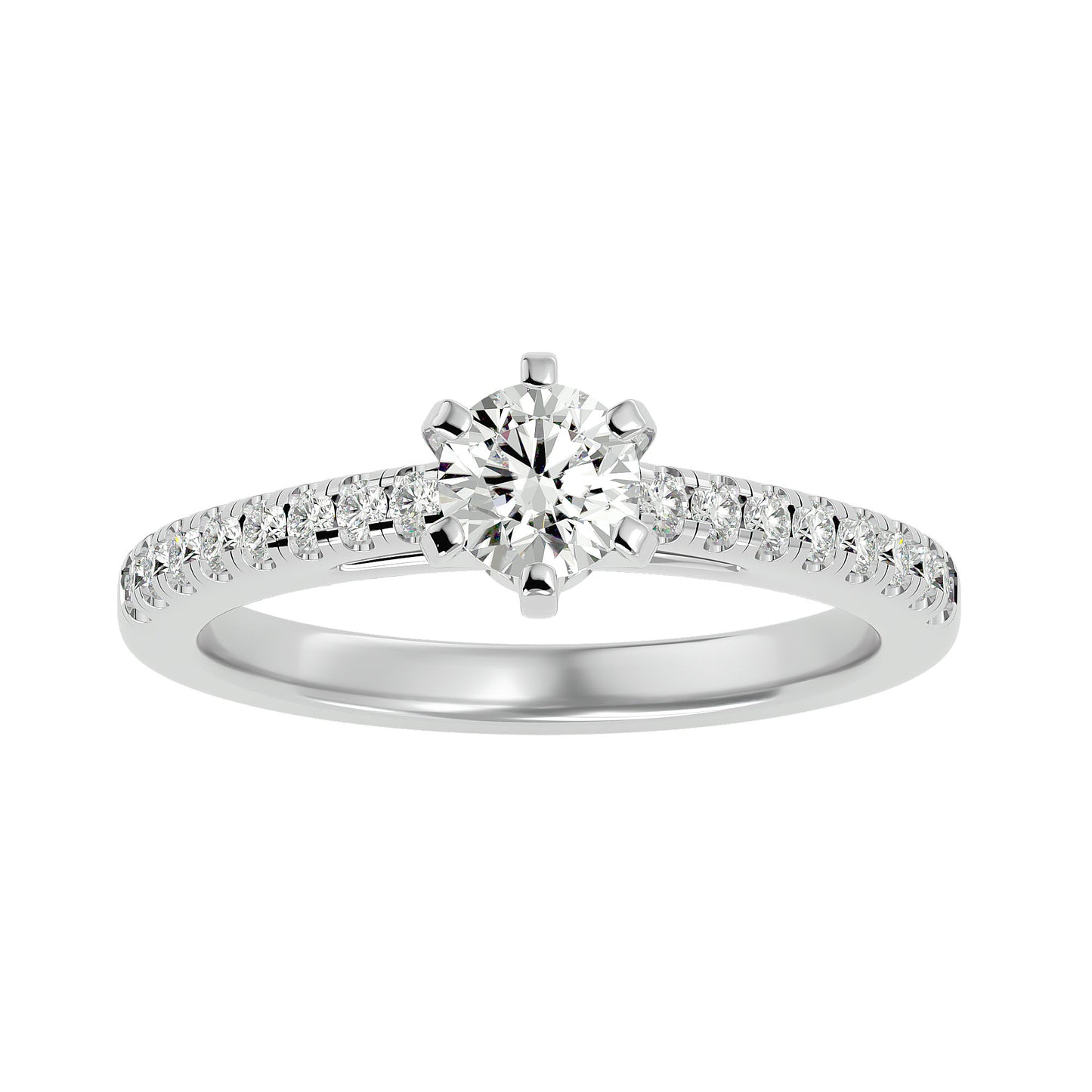 Soleil diamond engagement ring