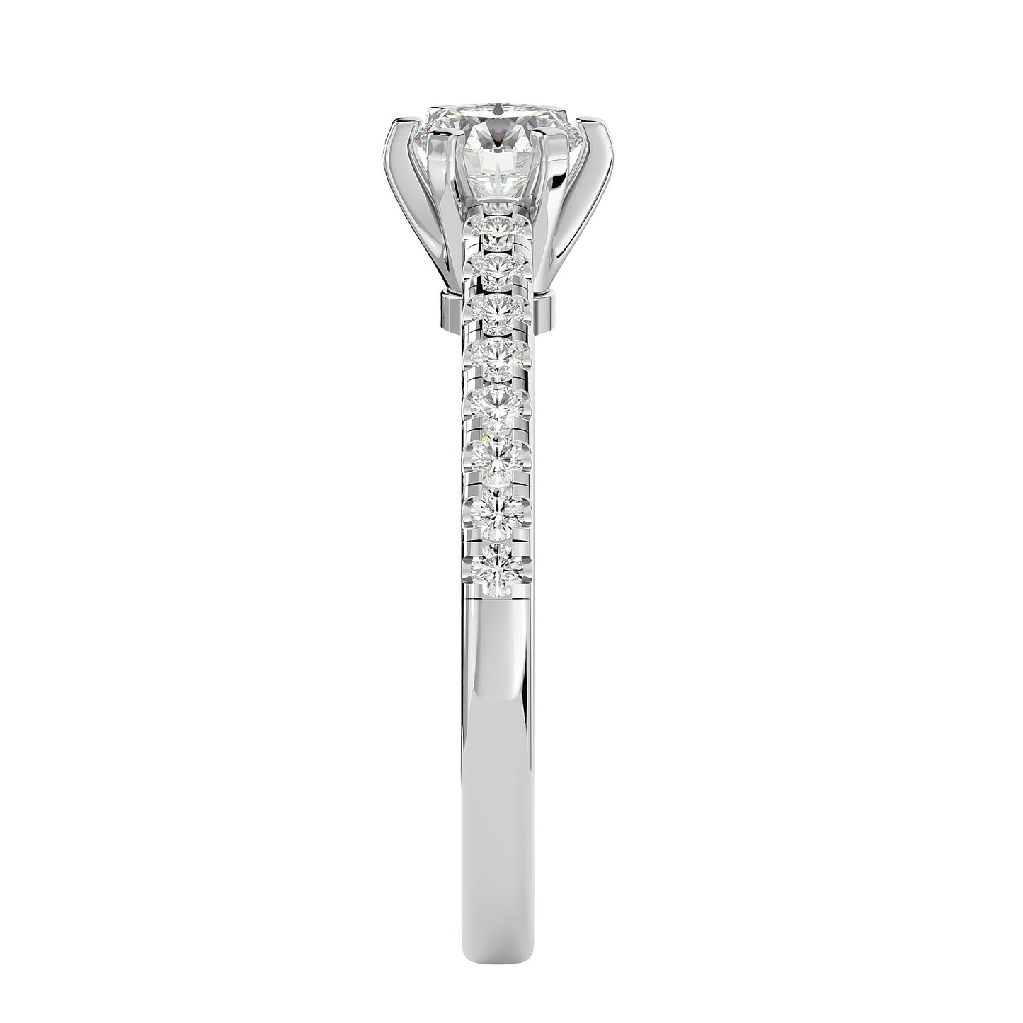 Soleil diamond engagement ring