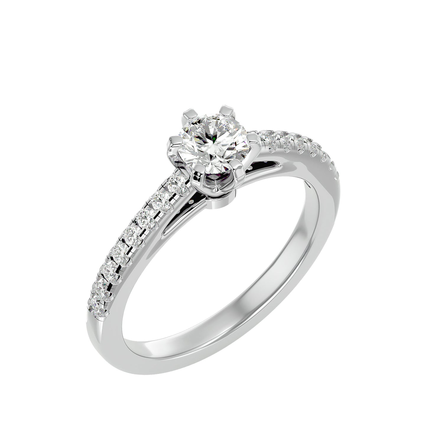 Soleil diamond engagement ring