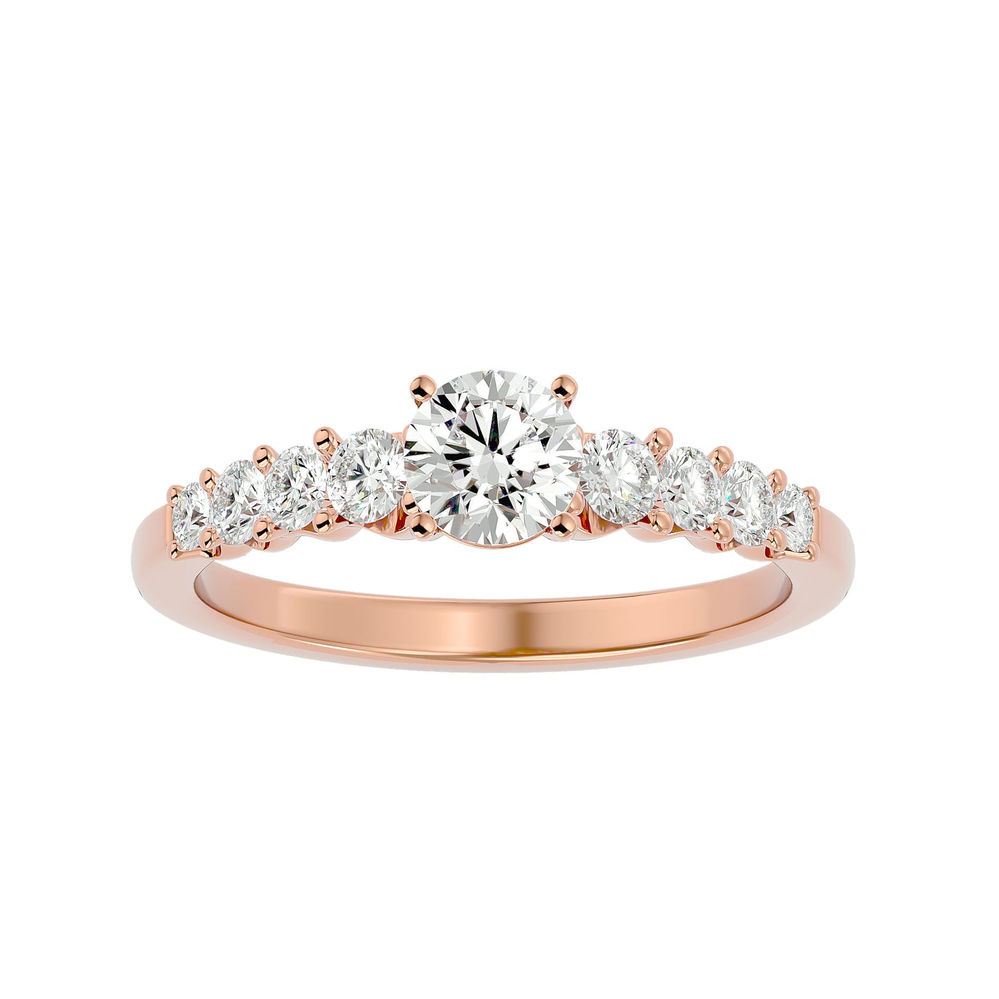 Lanthe tapered diamond engagement ring